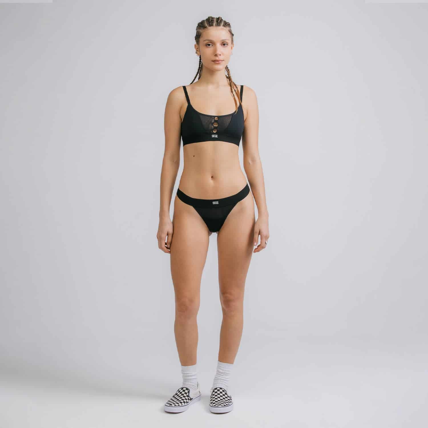 Mesh Cut-Out Top - Black - miniatura 5