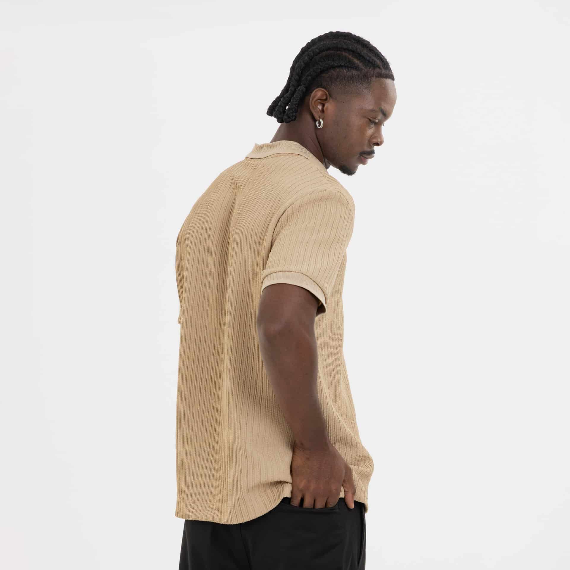 Refined Polo Knit Kaki - miniatura 4