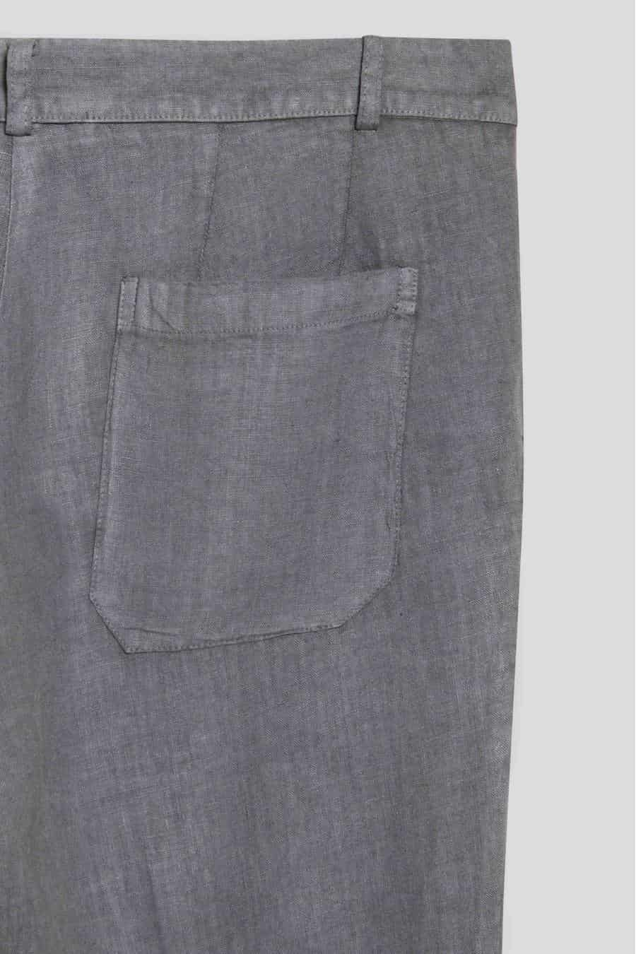 Men's linen pants smoke donato - miniatura 3