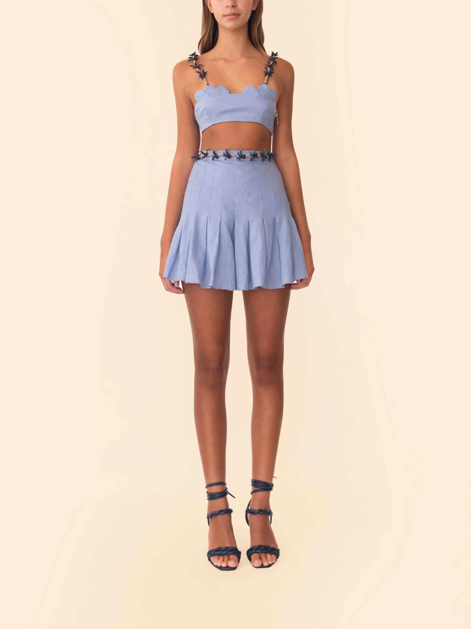 YARA SKIRT MEDIUM BLUE - miniatura 2