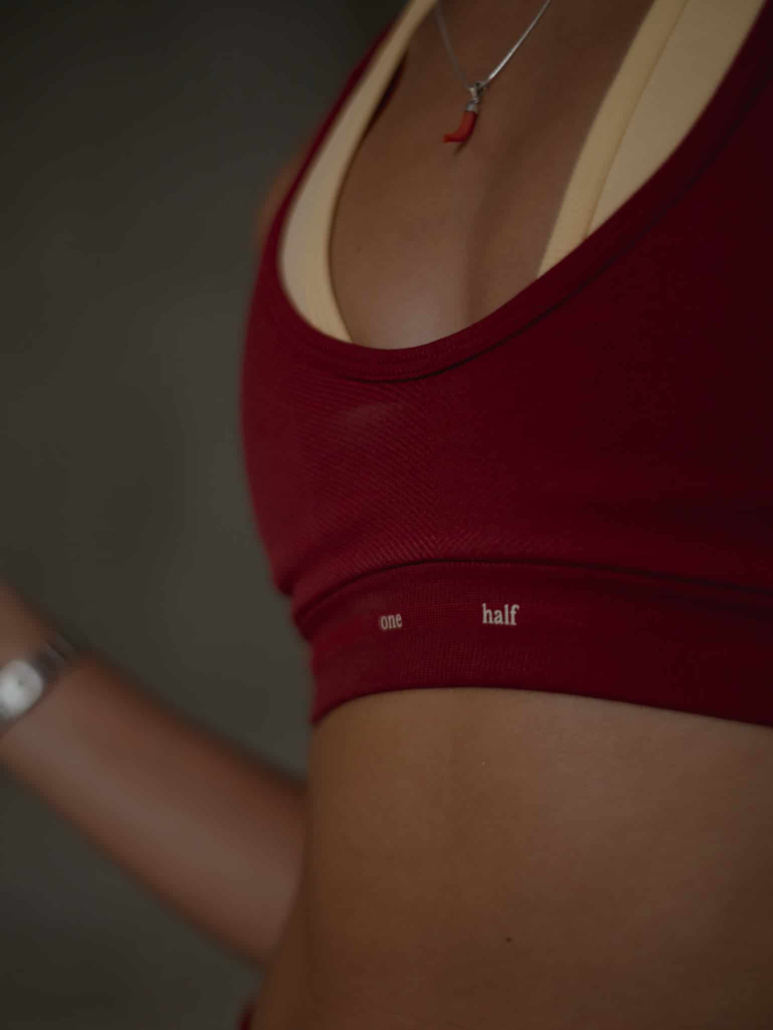 TWIST BACK LINES SEAMLESS TOP - RED UNDERTONE - miniatura 6