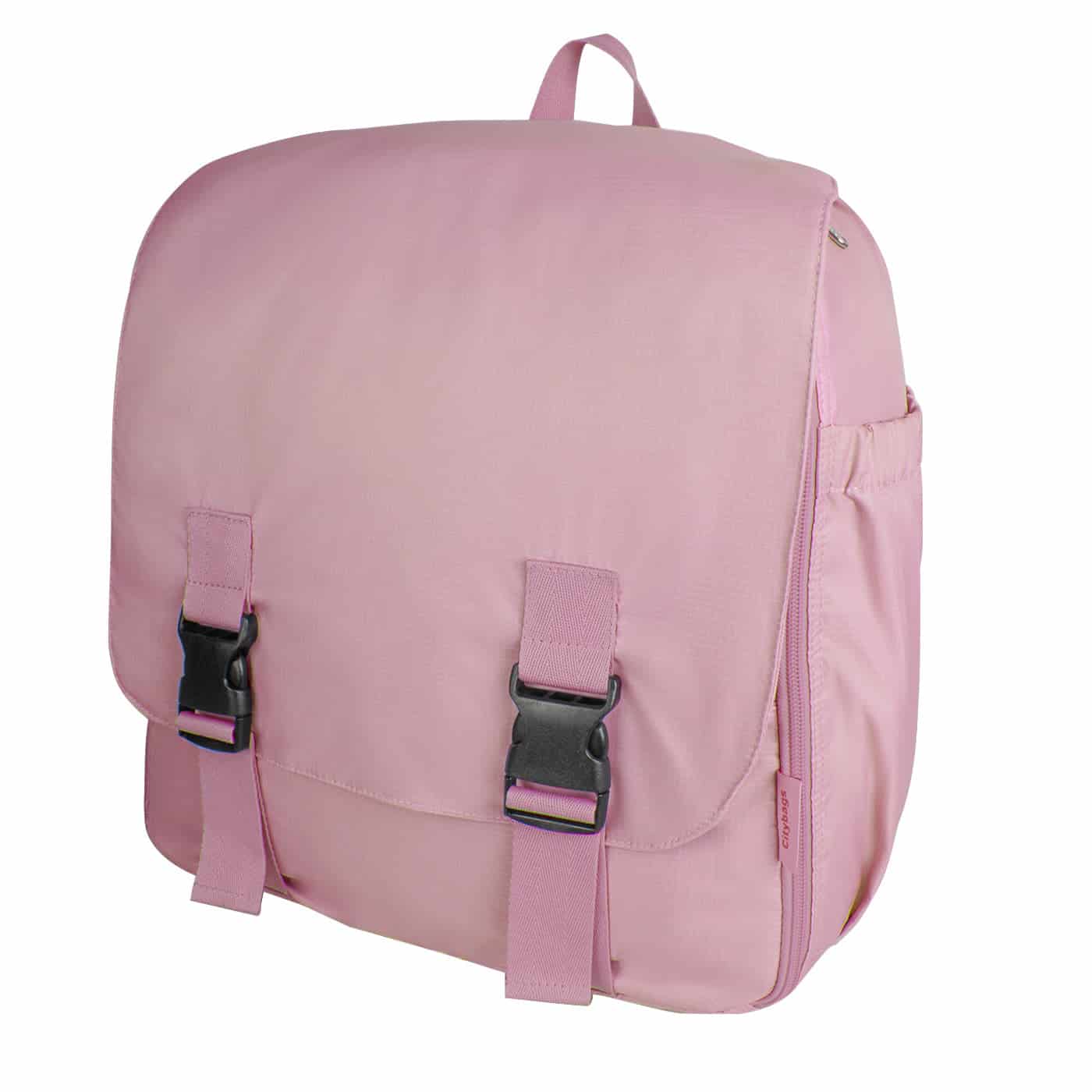 Morral Cabina Tapa Citybags Rosado Pastel - miniatura 1