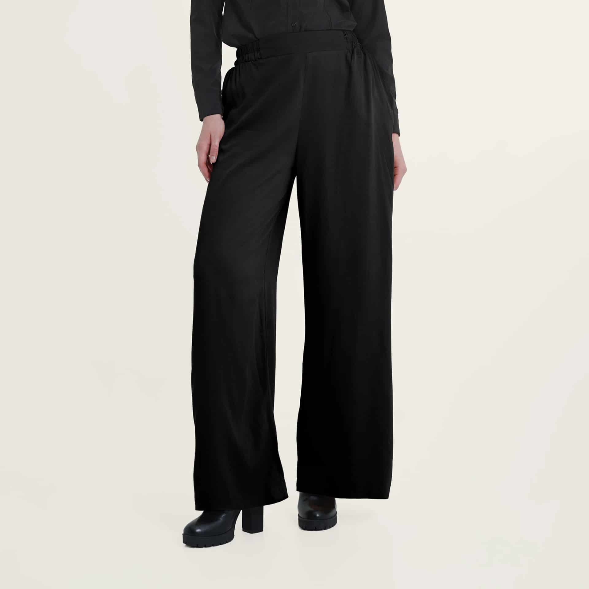 Pantalón palazzo con elastico en cintura - miniatura 13