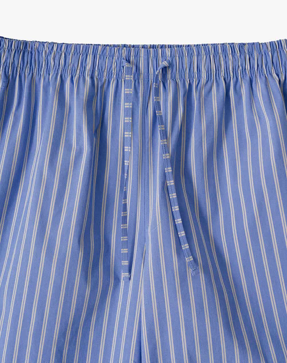 Camisa + bermuda de pijama algodón azul con rayas hombre - miniatura 11
