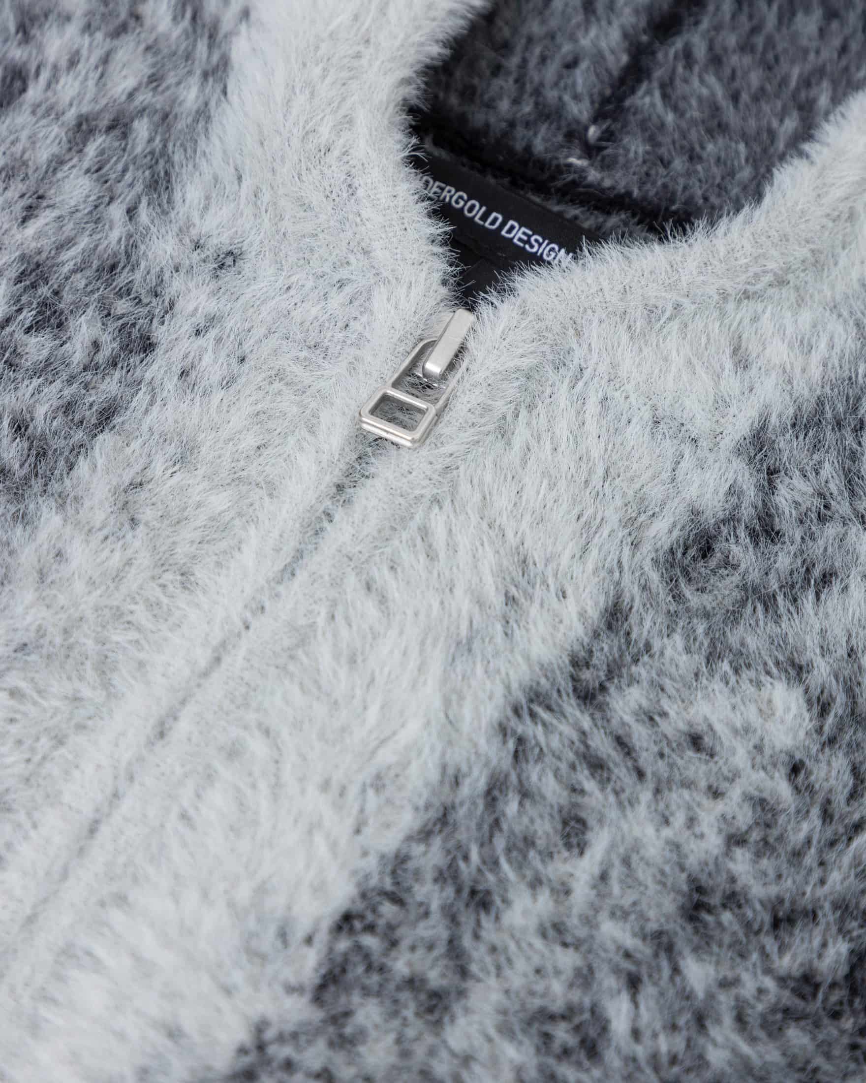Basics Knit Zip Up Hoodie Bone/Black - miniatura 4