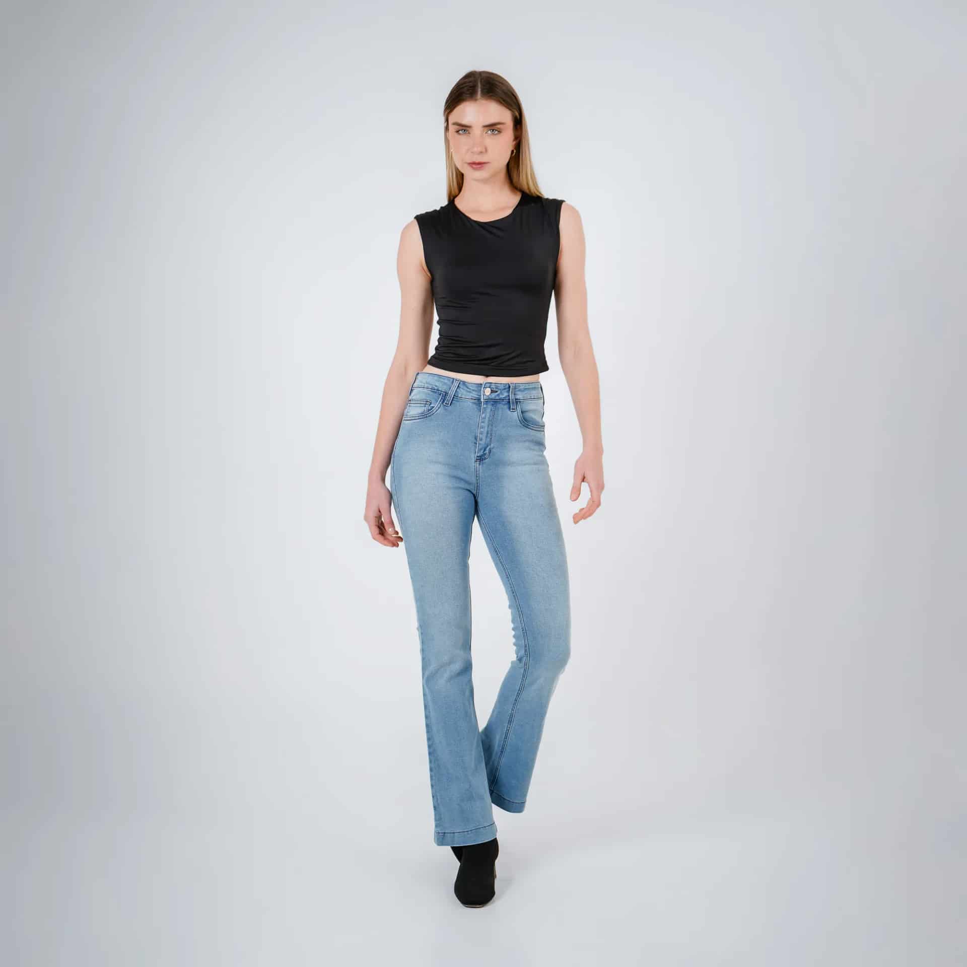 Jean Diva Tiro Medio Bota Skinny - miniatura 2