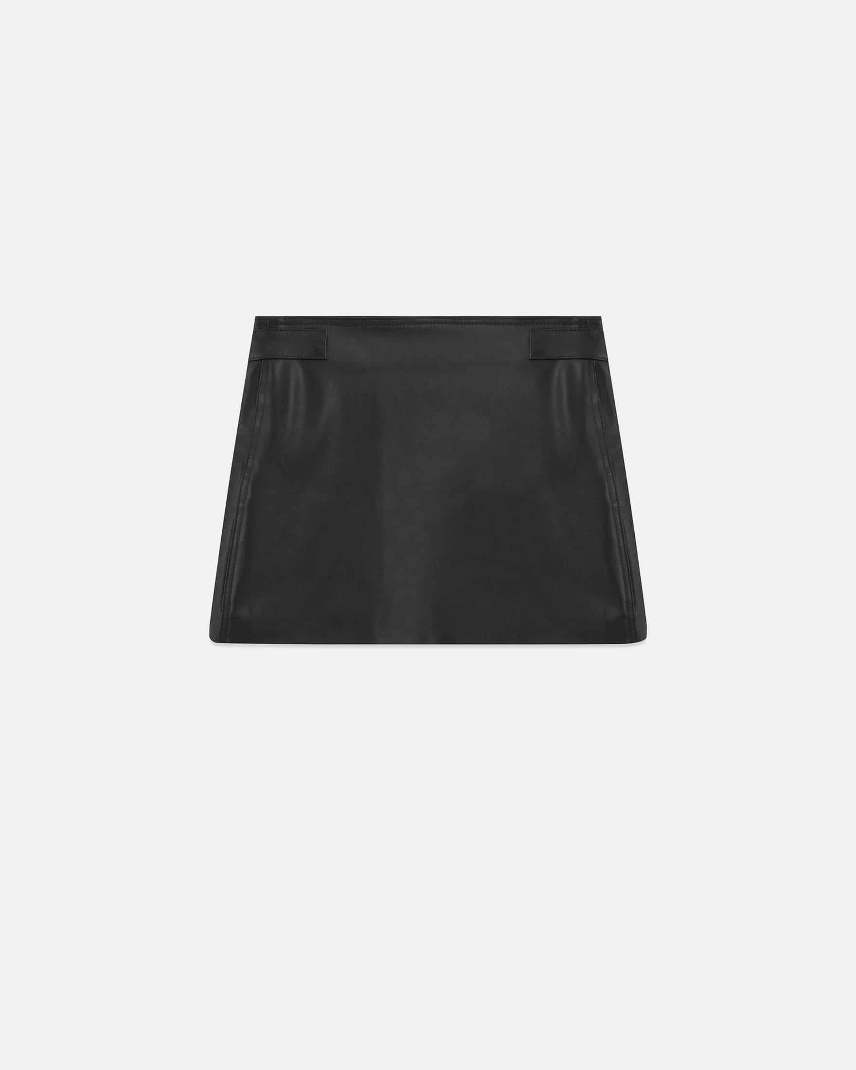 Basics Undergold Studio Pleather Mini Skirt Black - miniatura 3
