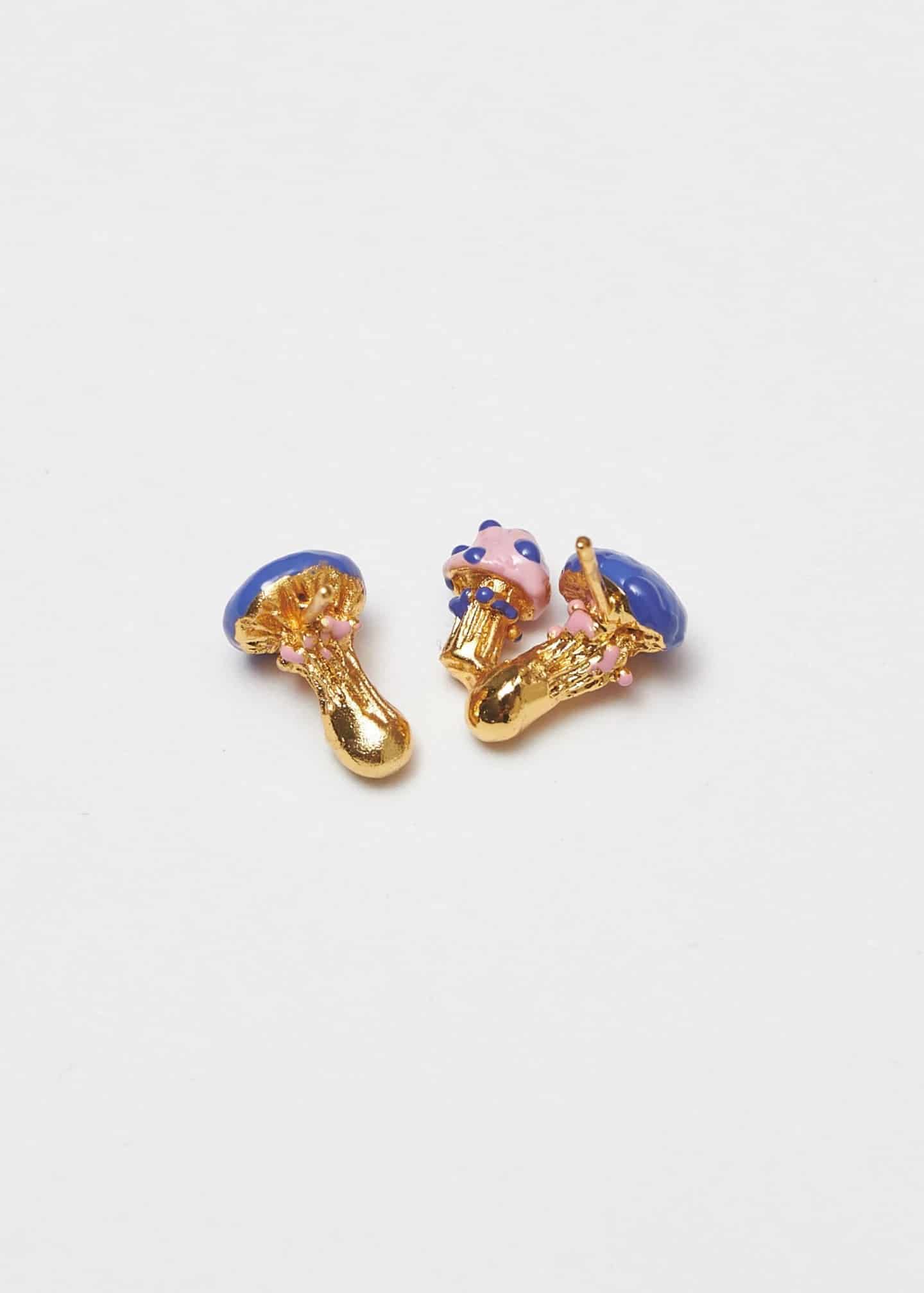 Aretes Seta y setica Azul rosa - miniatura 1