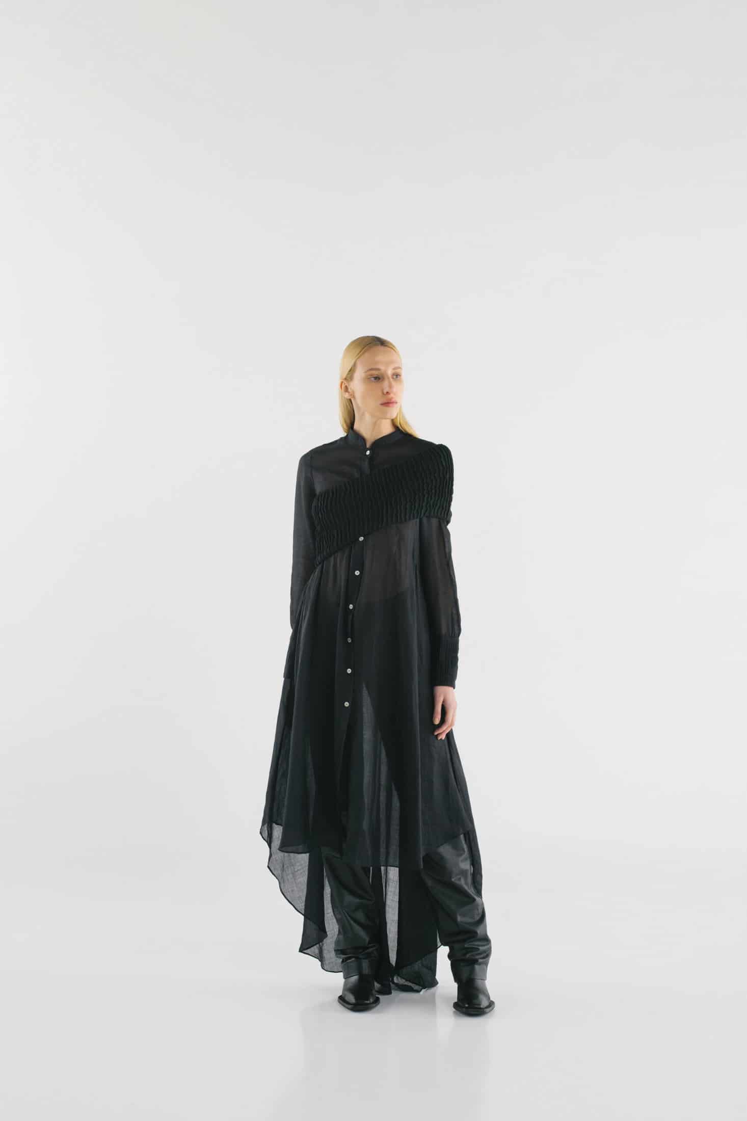 FURROWS SHIRT DRESS TOP - miniatura 3