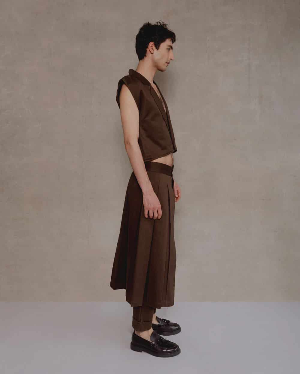 Brown Skirt Pant Man - miniatura 7