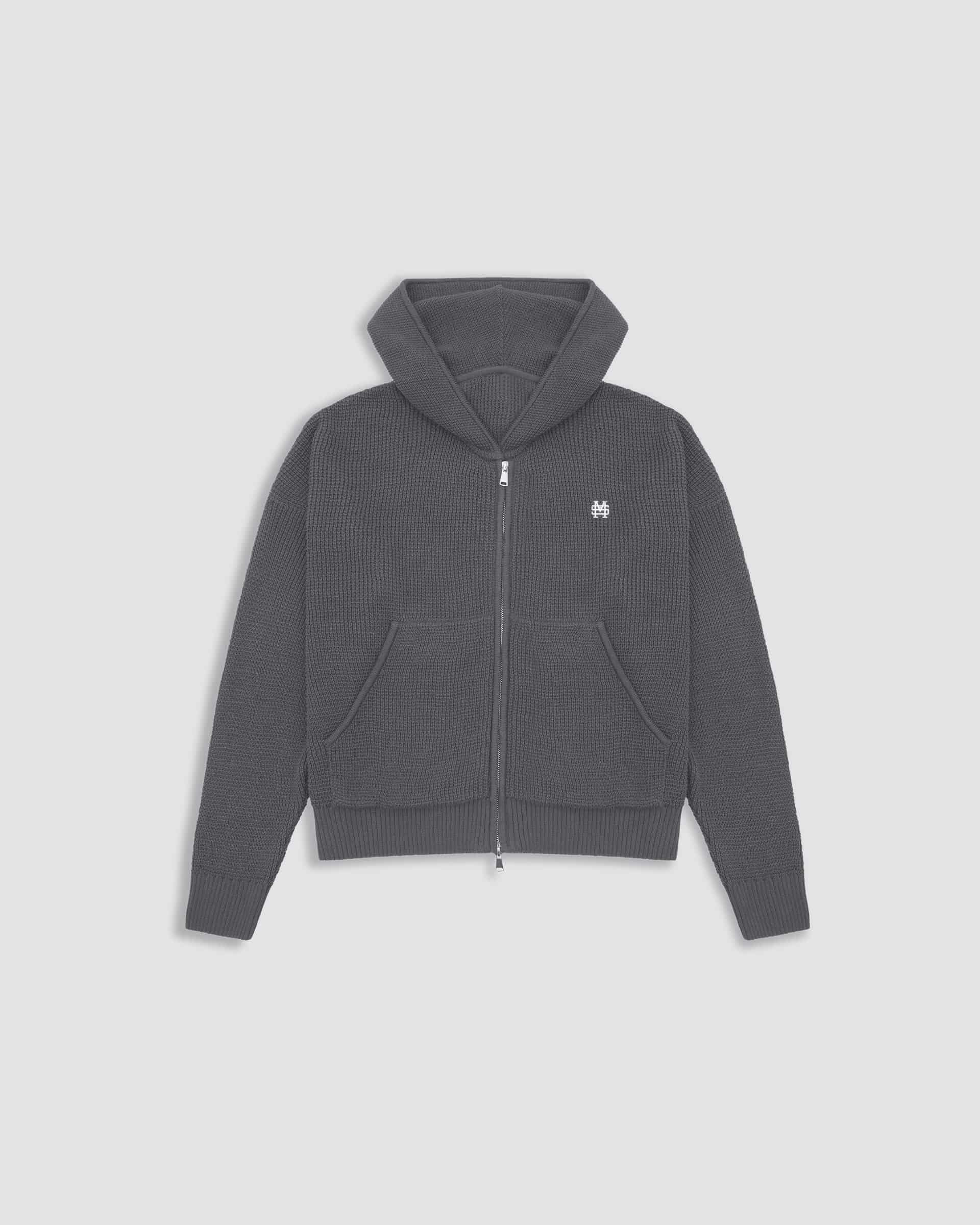 Zip Knitwear Hoodie - Gris Raton - miniatura 1