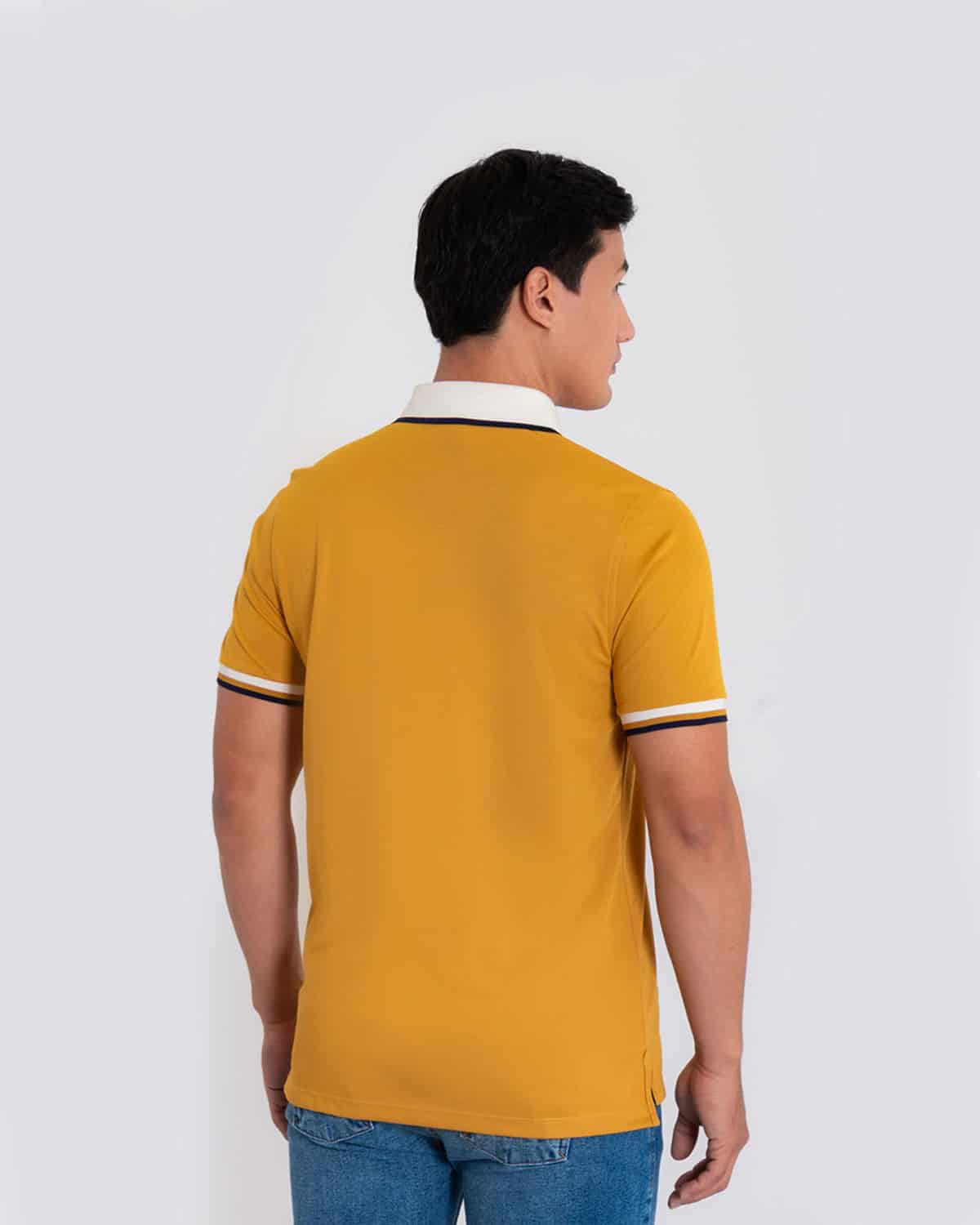 Polo slim ocre para hombre - miniatura 3