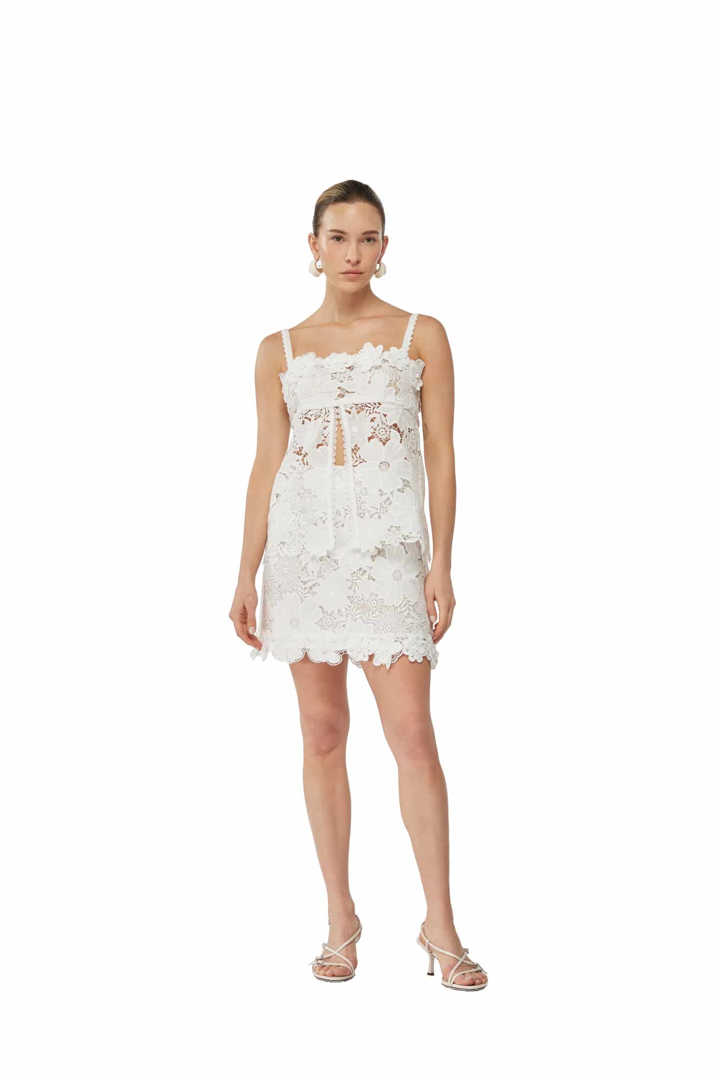 MAGNOLIA MINI SKIRT WHITE - miniatura 1
