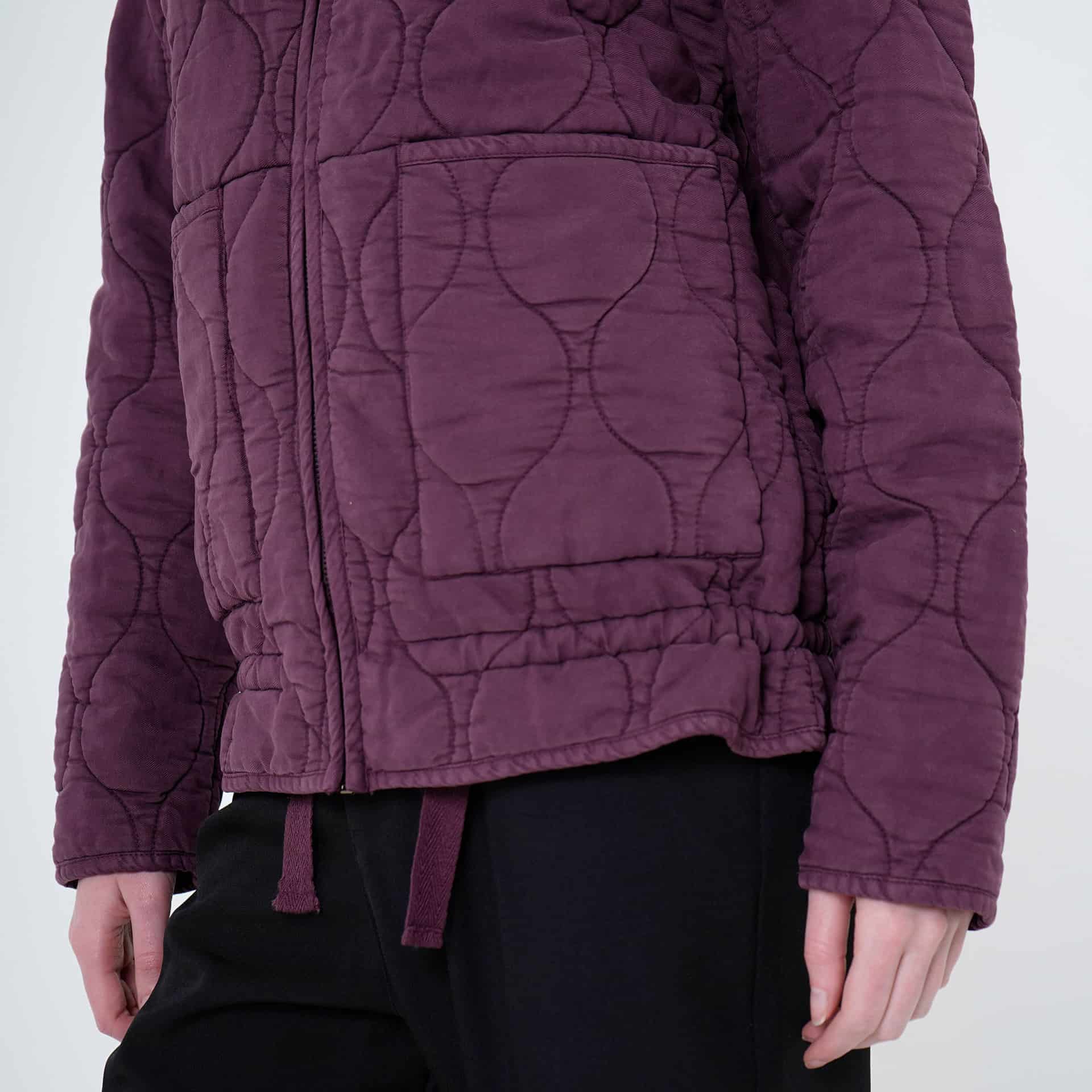 Chaqueta acolchada manga larga cuello alto con bolsillos de parche - miniatura 7
