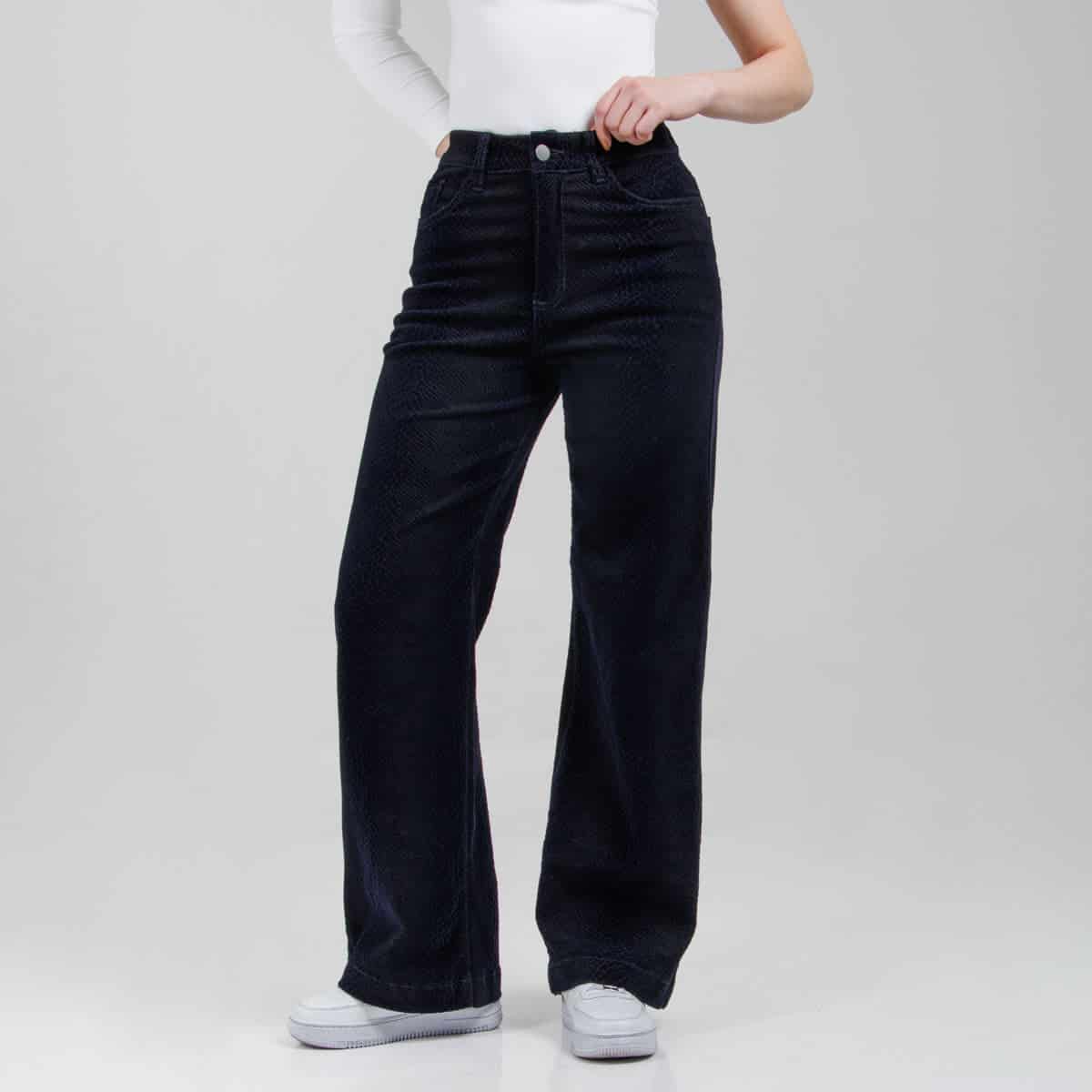 Pantalón Wide Leg Azul Ax-3083 licrado - miniatura 2