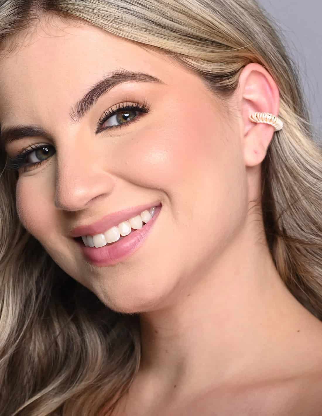 Ear Cuff Luna Llena Marfil - miniatura 2