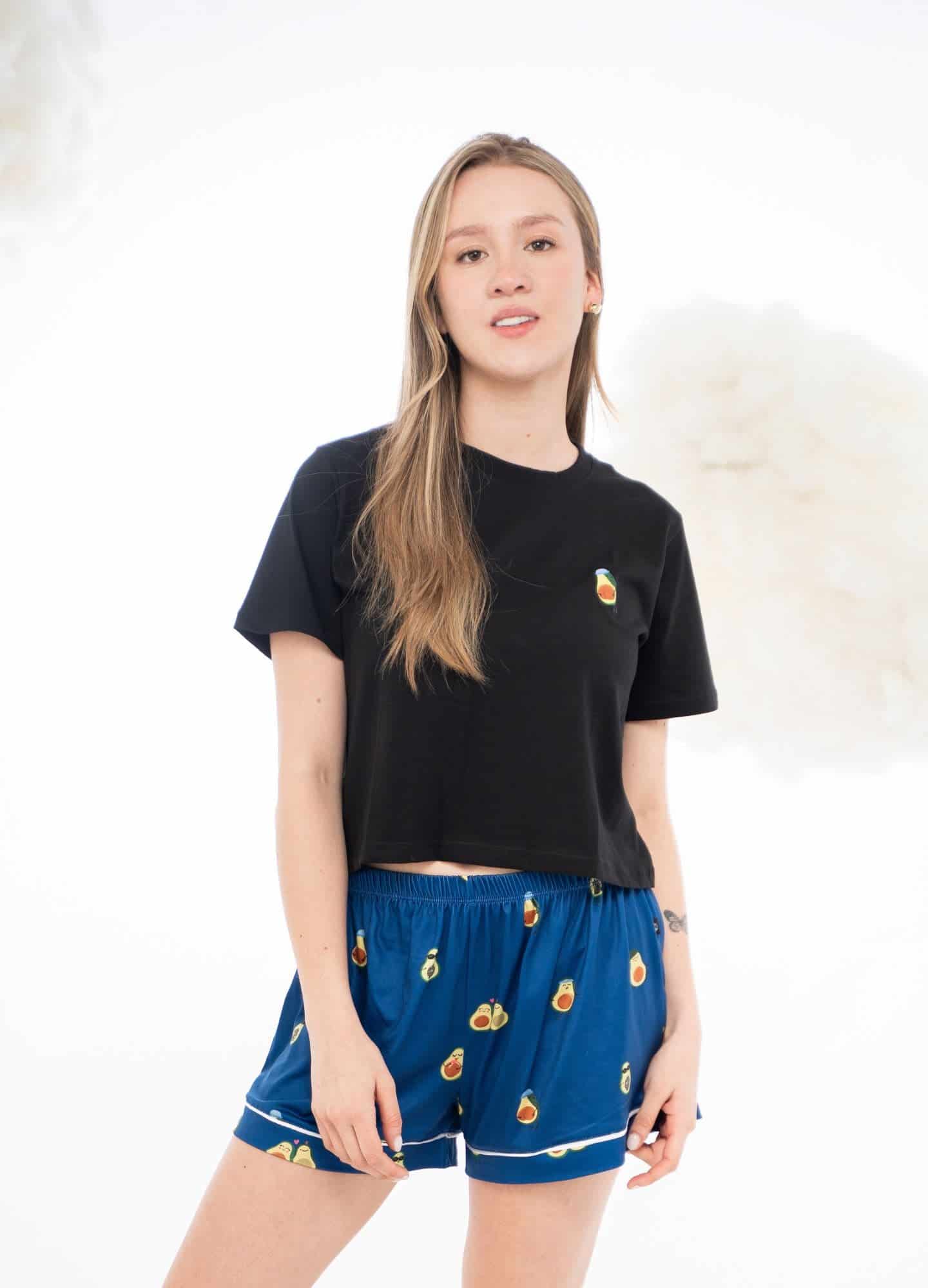 Conjunto Short Aguacates - Azul - miniatura 2