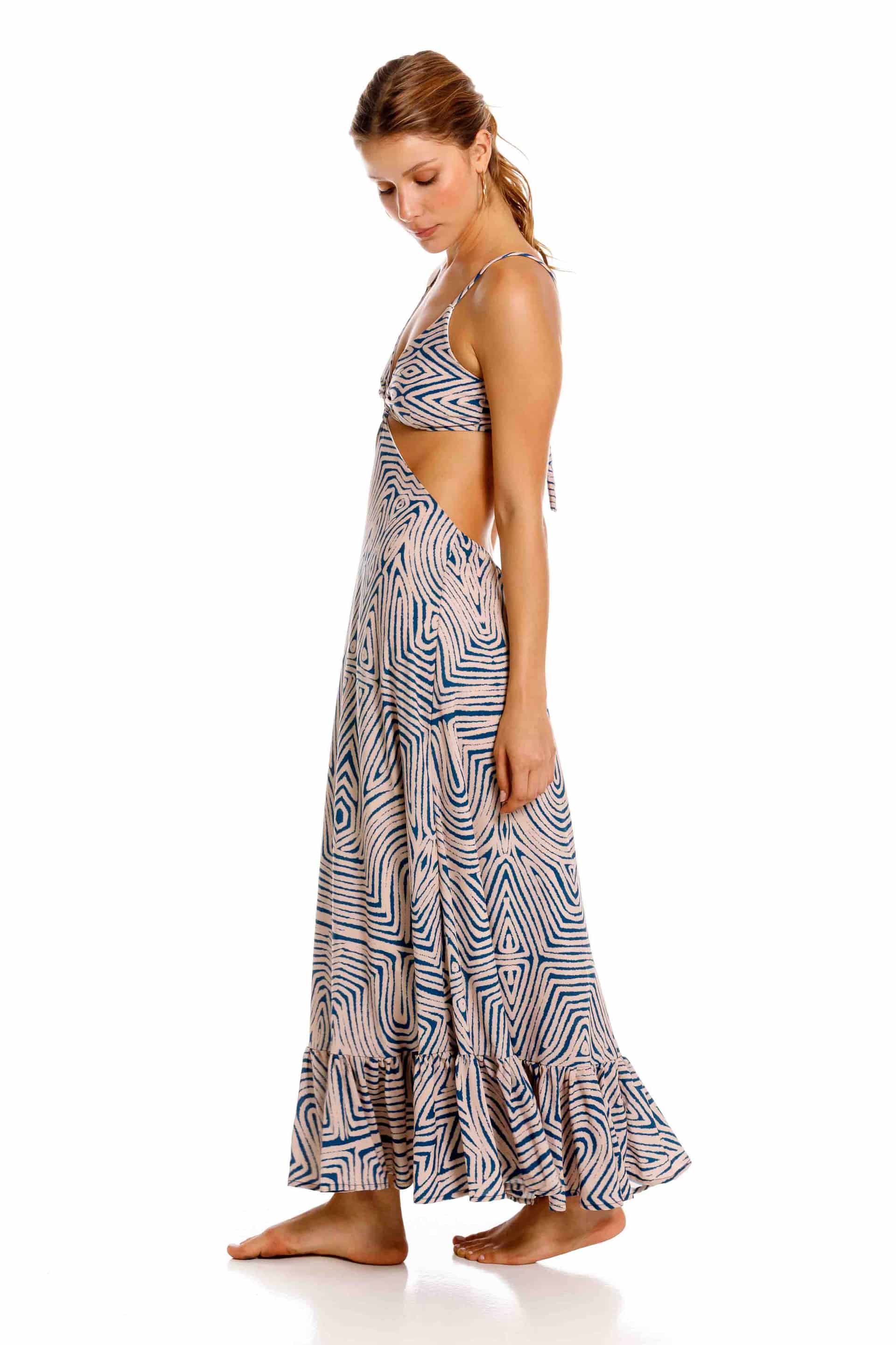 Vestido Largo Altamar Top Nairobi Azul - miniatura 4