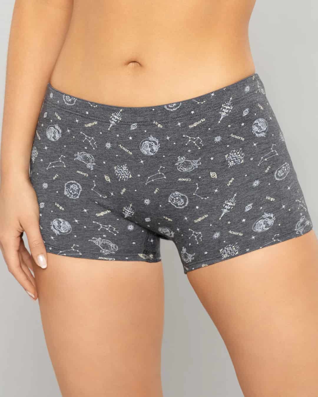 Boxer Largo Tiro Alto en Algodón Estampado para Mujer Ref. 8023 - miniatura 6