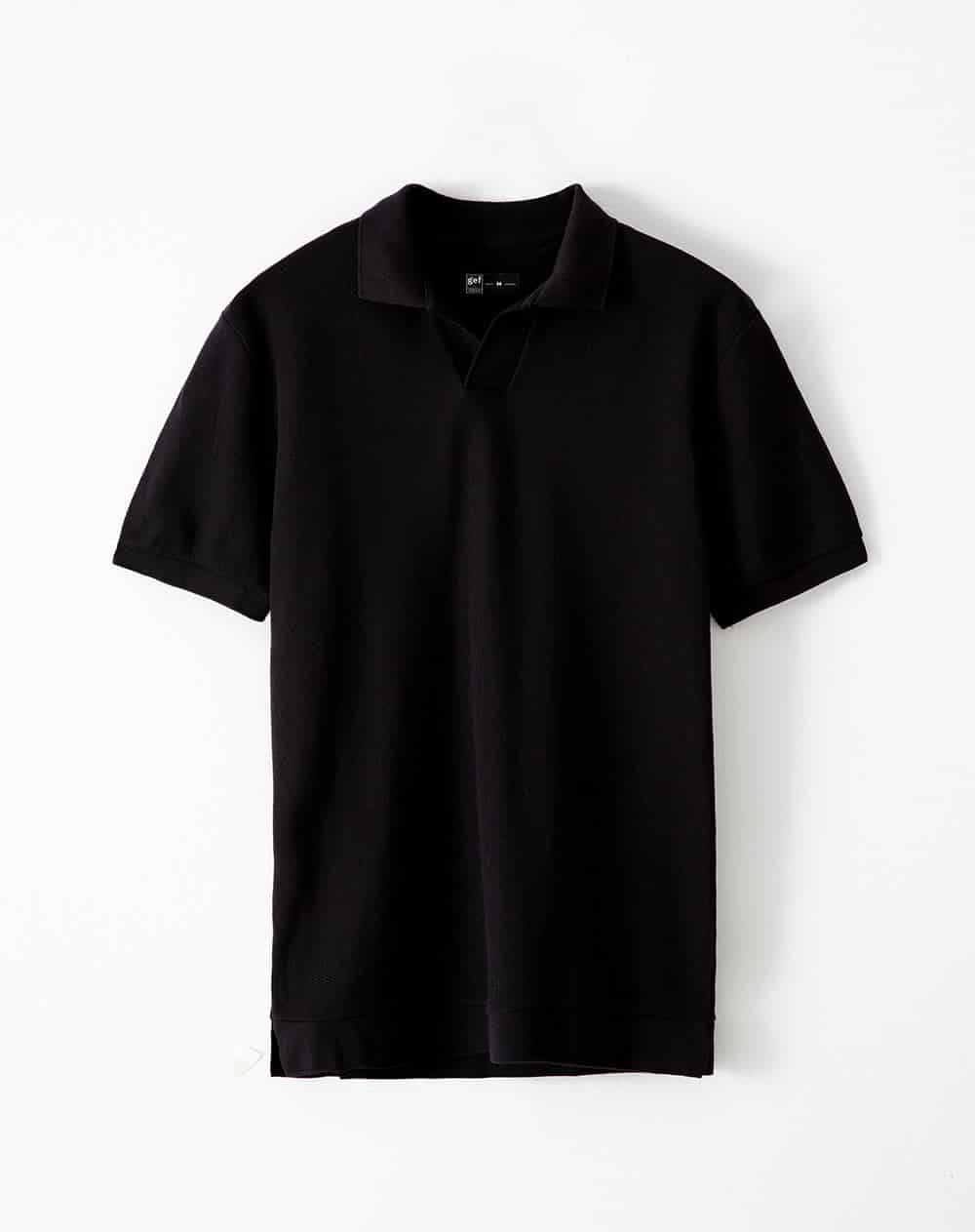 Polo regular algodón negra hombre - miniatura 12