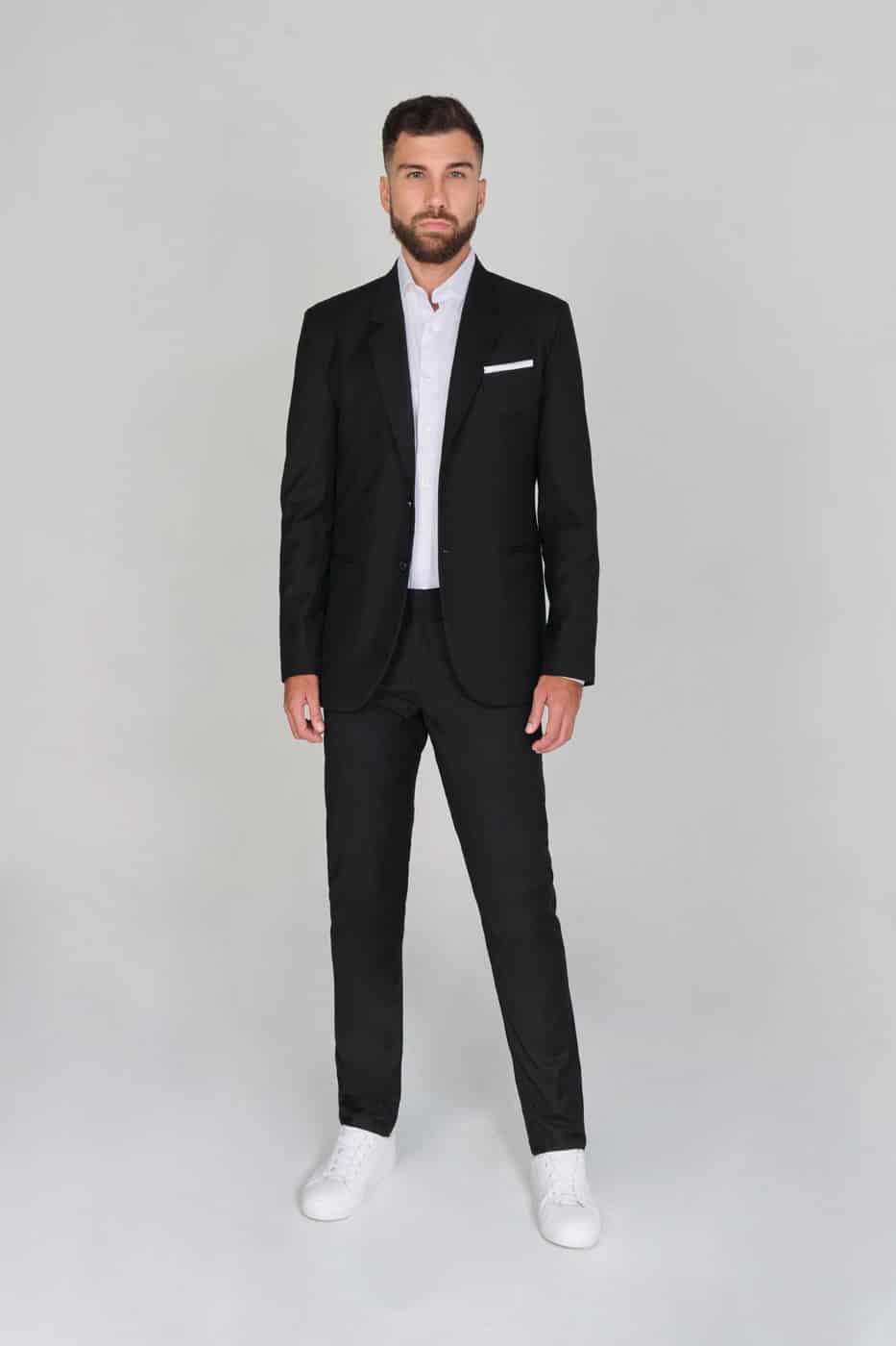 Traje Slim Fit Paño Negro - miniatura 2