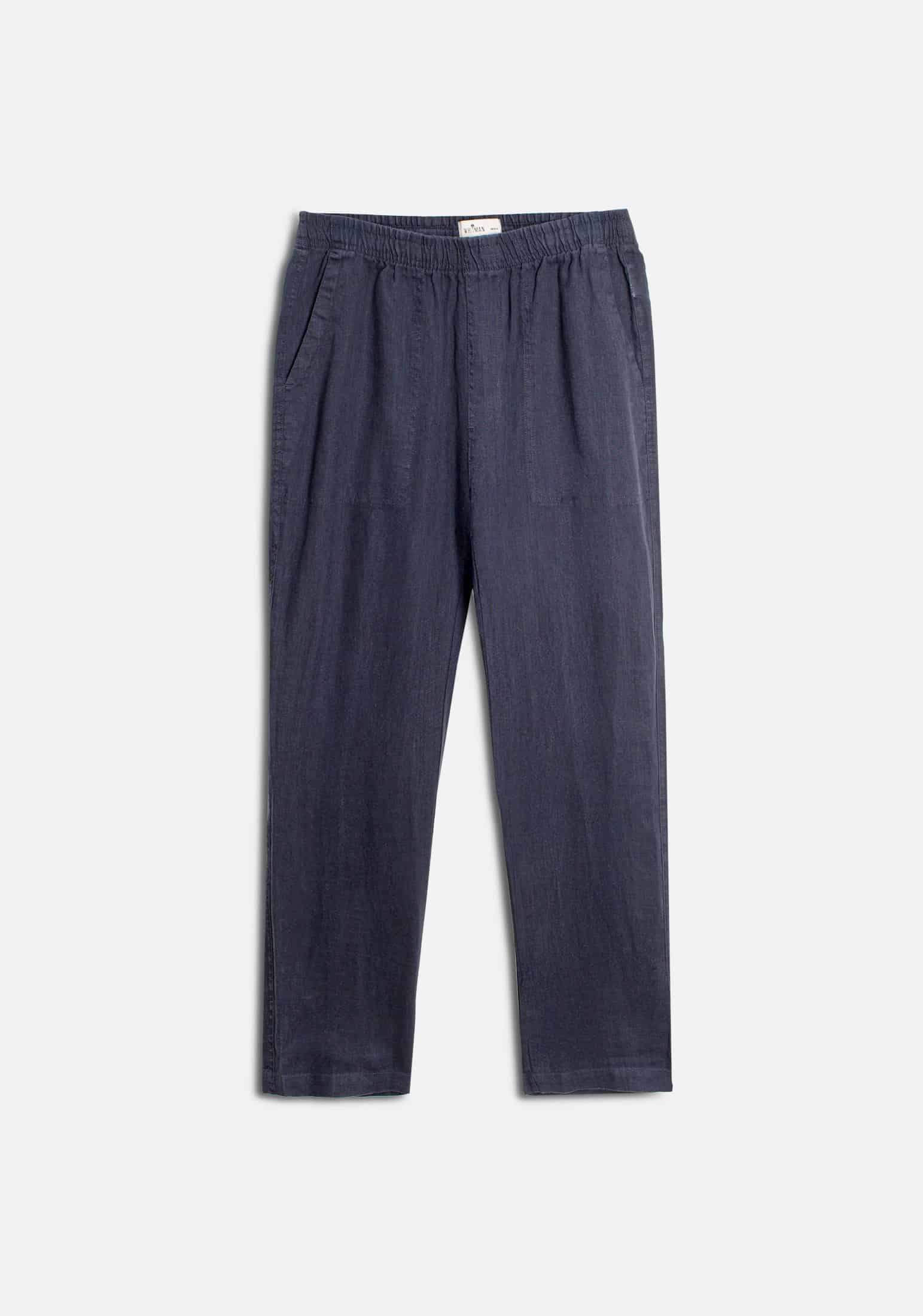 Pantalon H Hopkins Jogger Lino Azul Osc. - miniatura 1