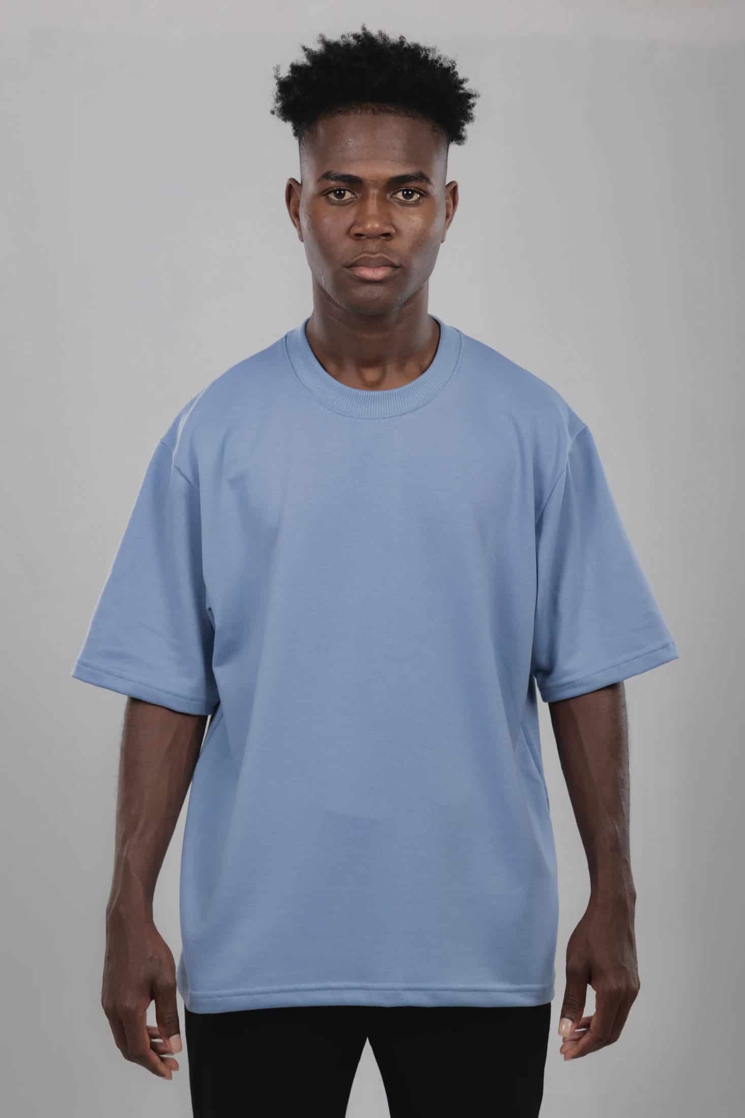 CAMISETA OVERSIZE 14082 GRIS AZULADO BASICA SVG - miniatura 2