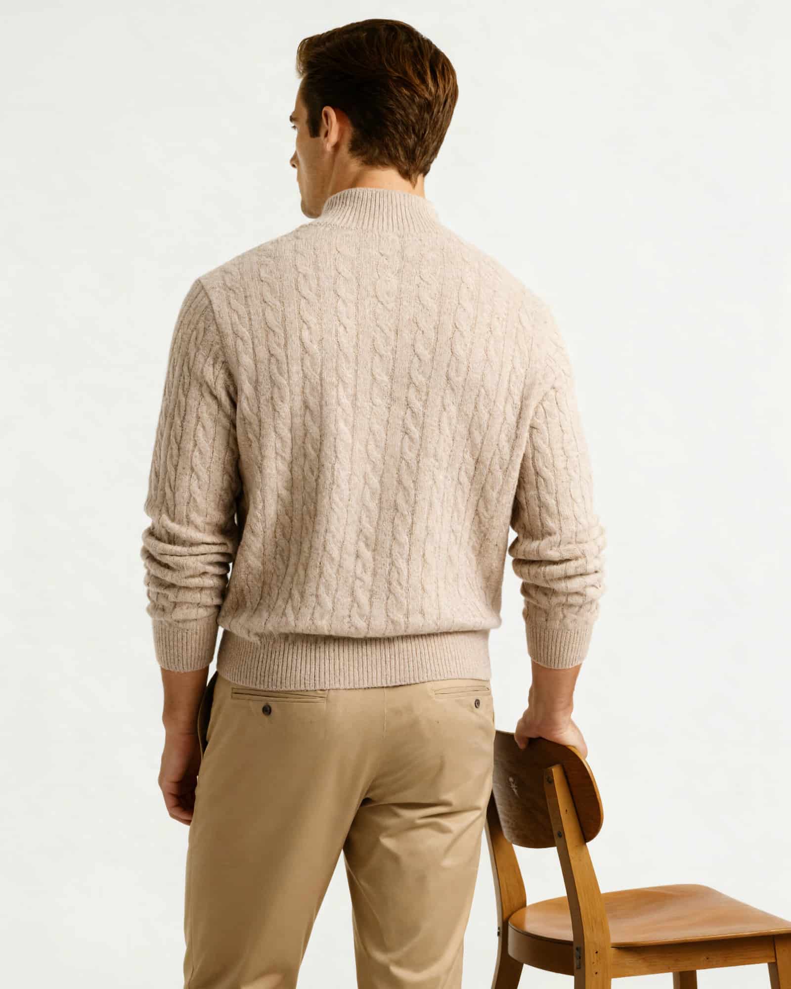 100% Cashmere Woven Half Zip - miniatura 6