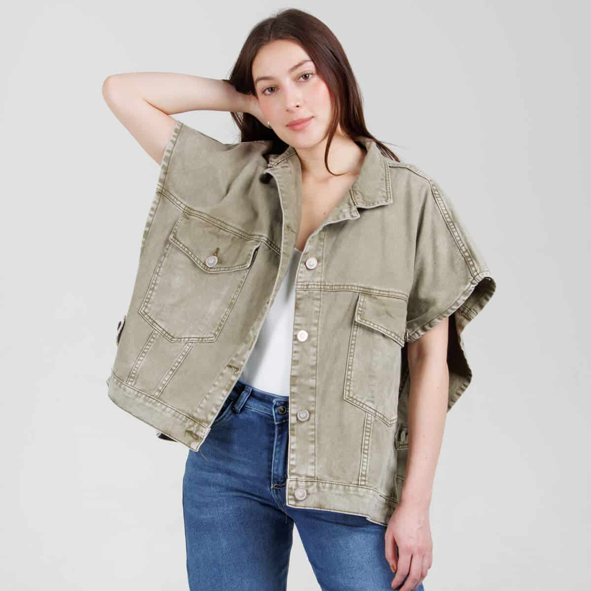 Poncho denim Axspen B1768 - miniatura 3