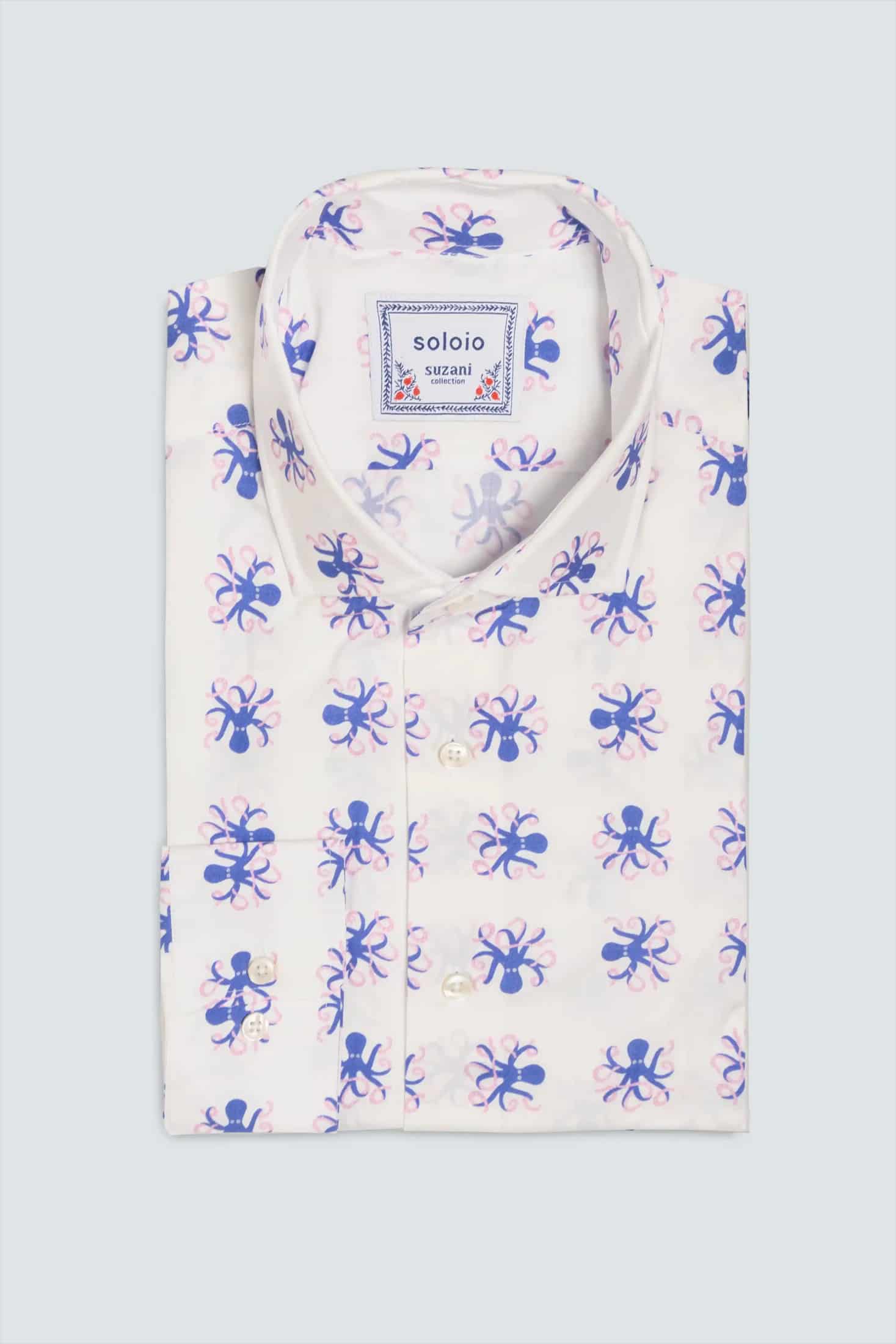 Men's cotton shirt beige grandezza - miniatura 3