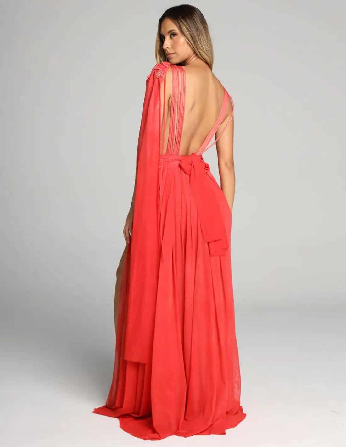 Vestido Copernico Salmon Flower - miniatura 2