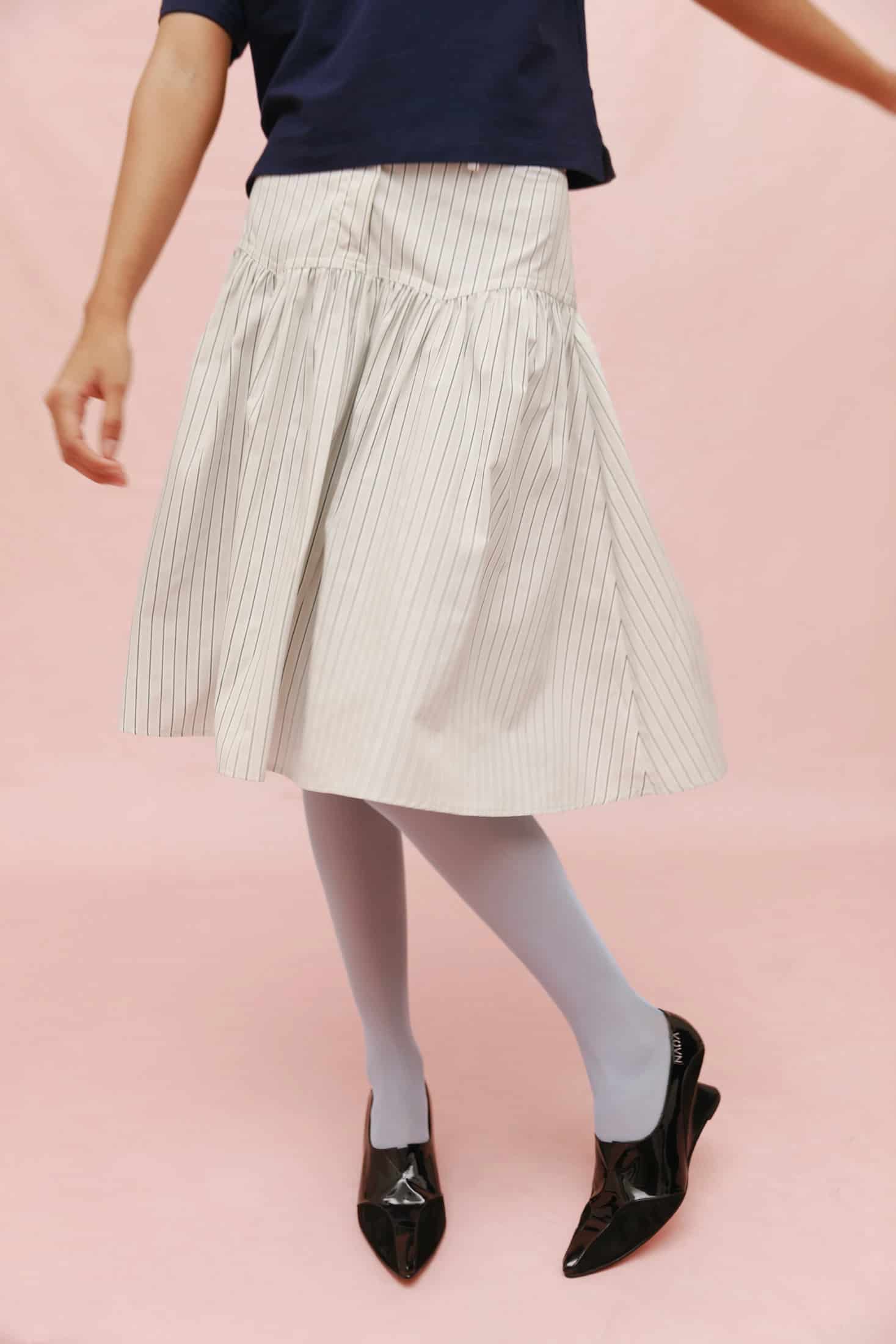 LATTE MIDI SKIRT - miniatura 2