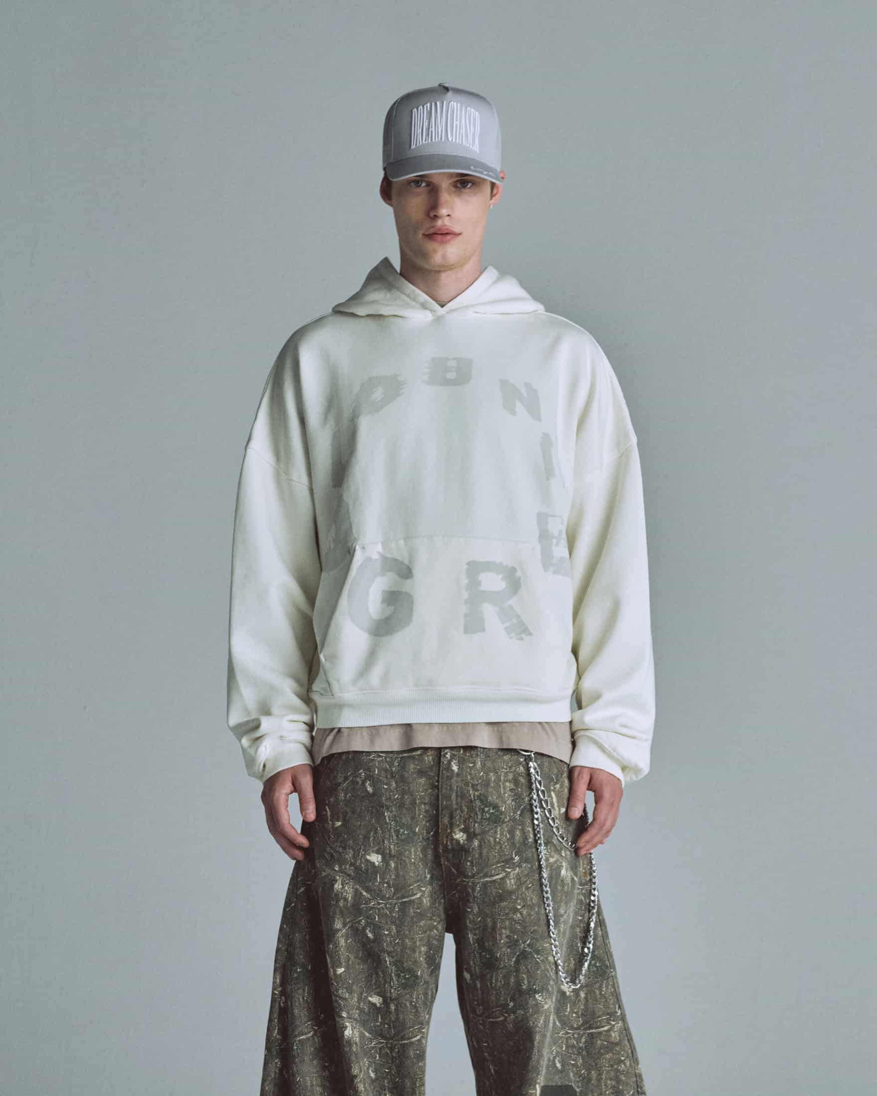 Echoes Tremor Boxy Fit Hoodie White - miniatura 2