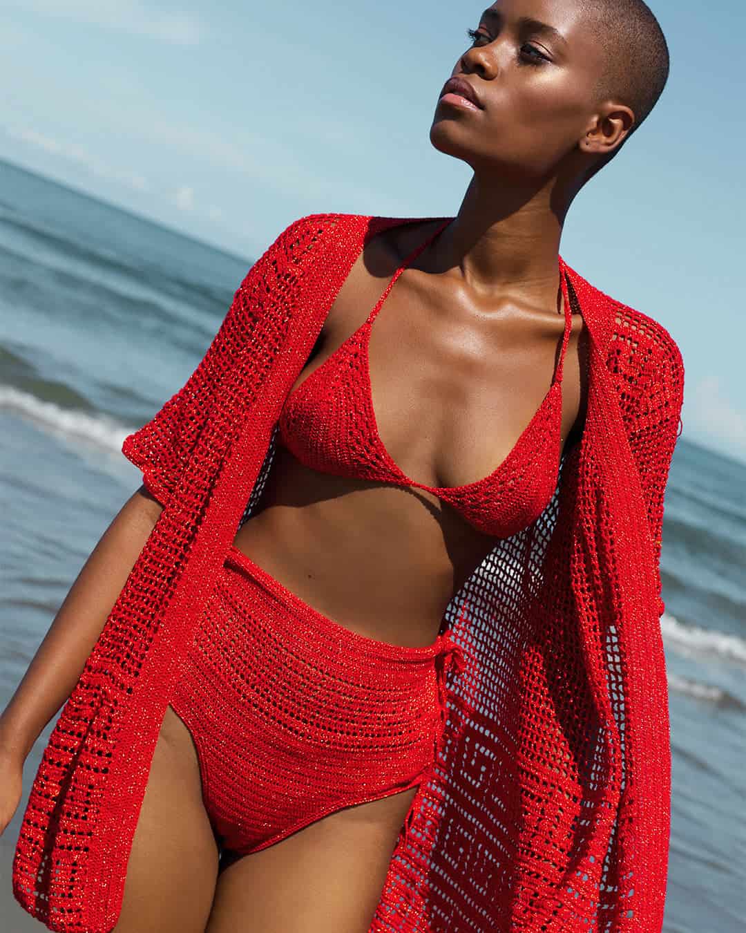 T-Shirt Crochet Dress Ipapule red - miniatura 1
