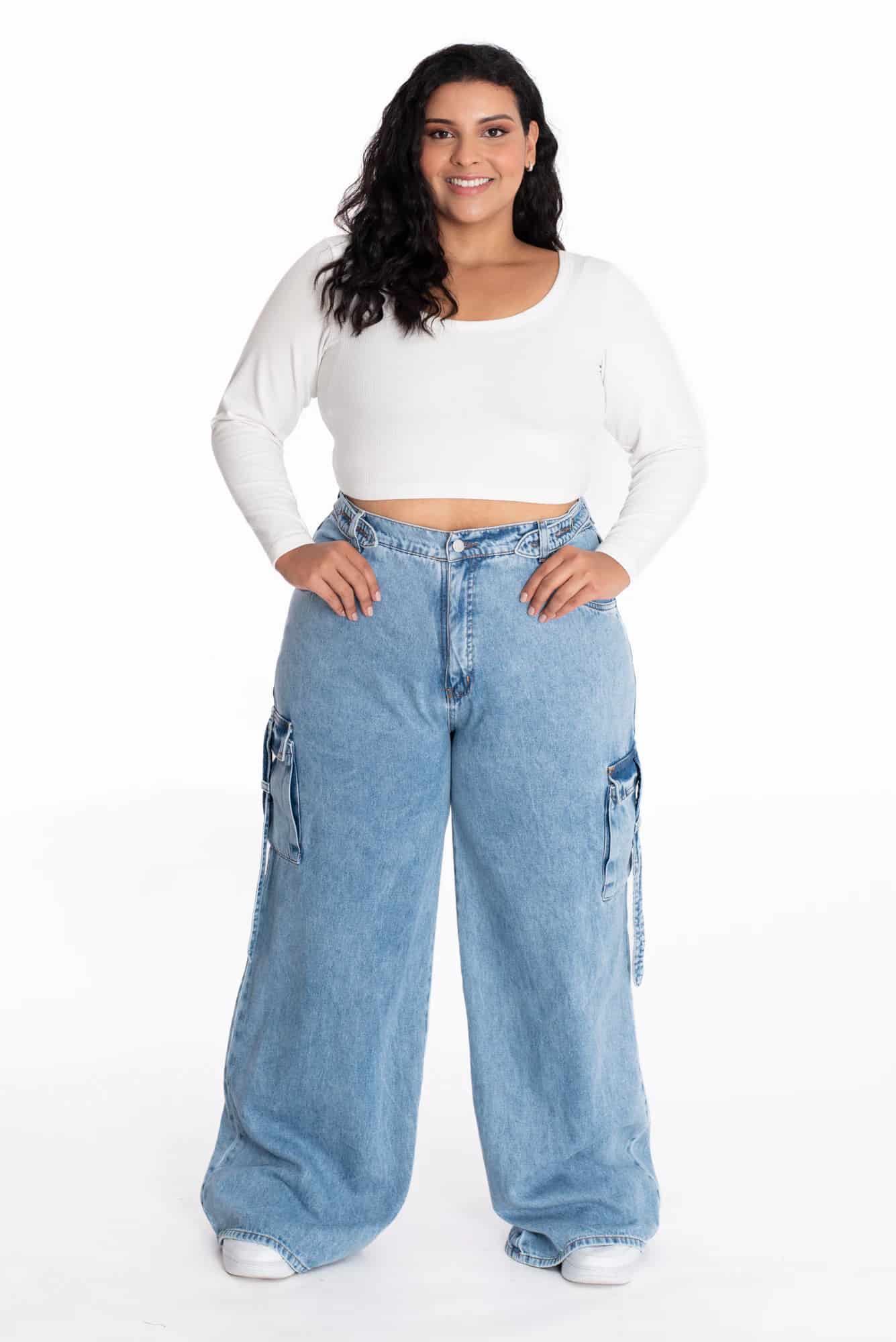 Jean Cargo Ajustable Azul Medio 370 - miniatura 14