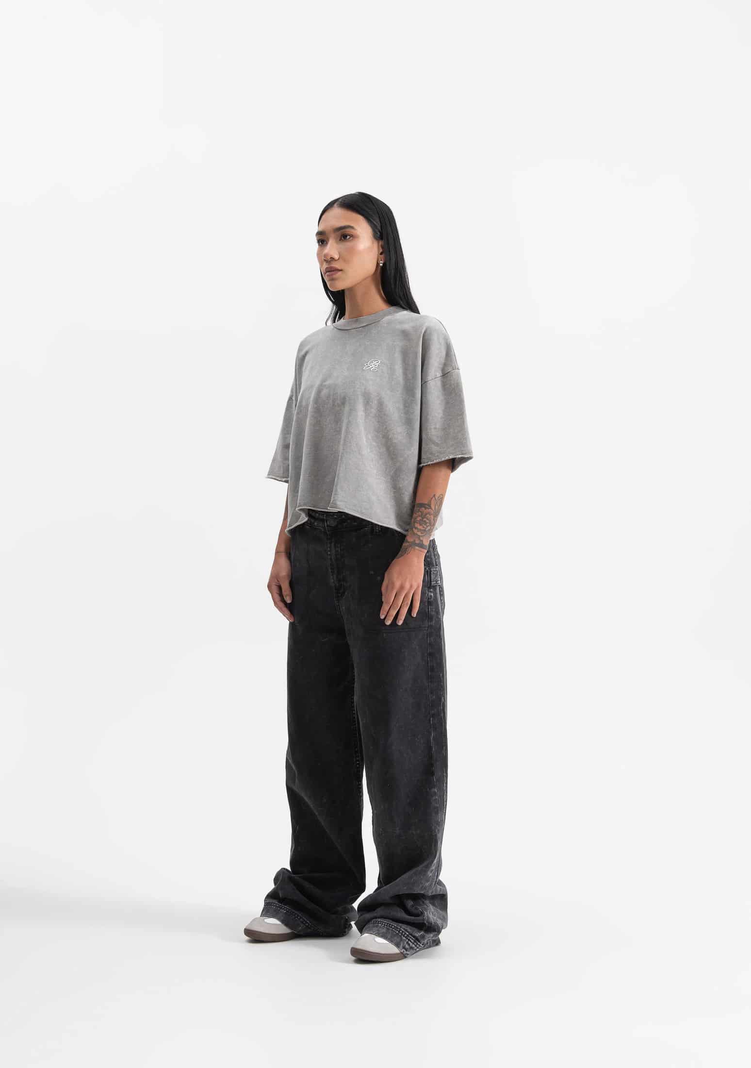 Knockout grey crop top - miniatura 5