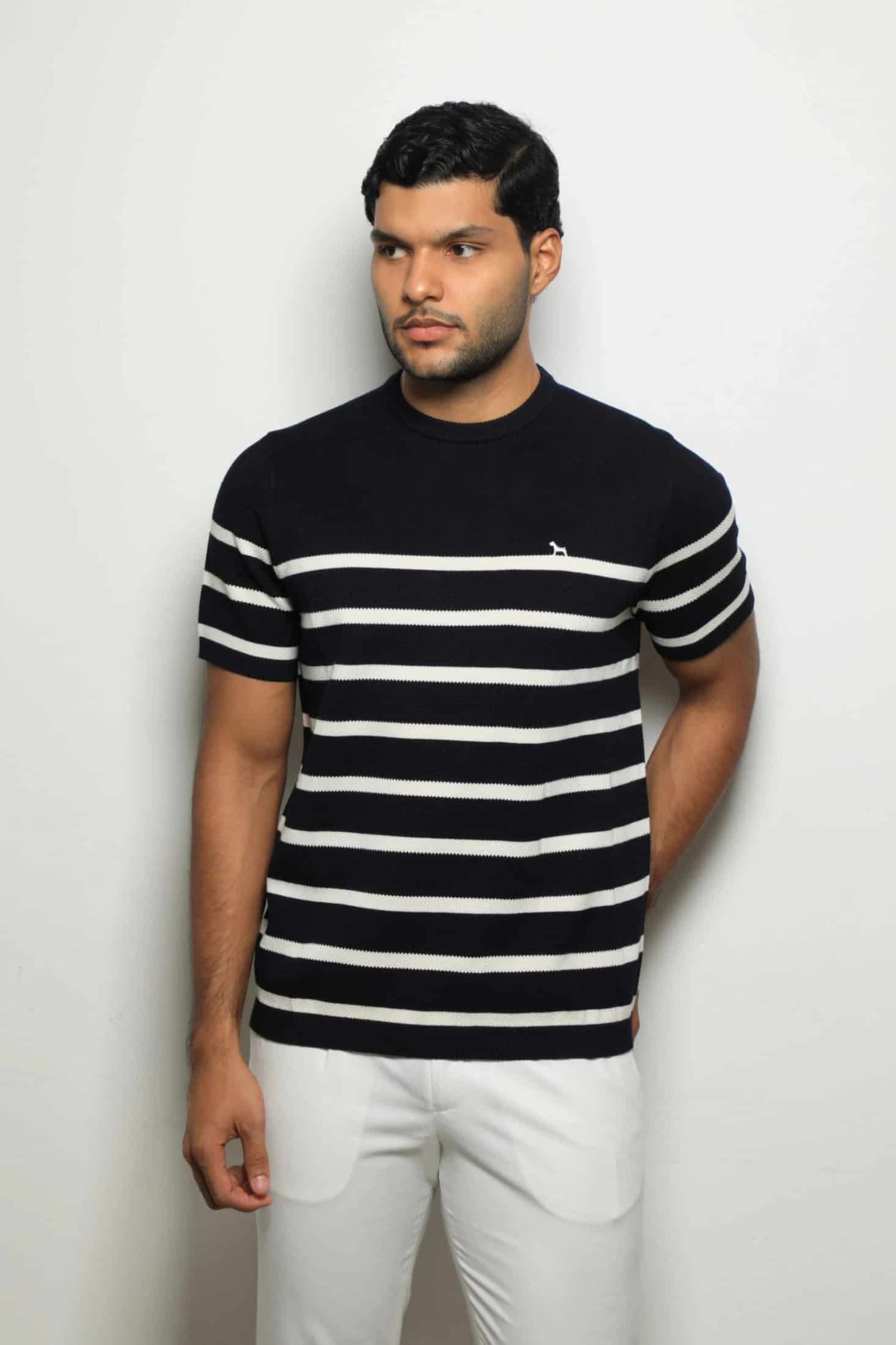Suéter Tejido Fashion Navy/Rayas - miniatura 3