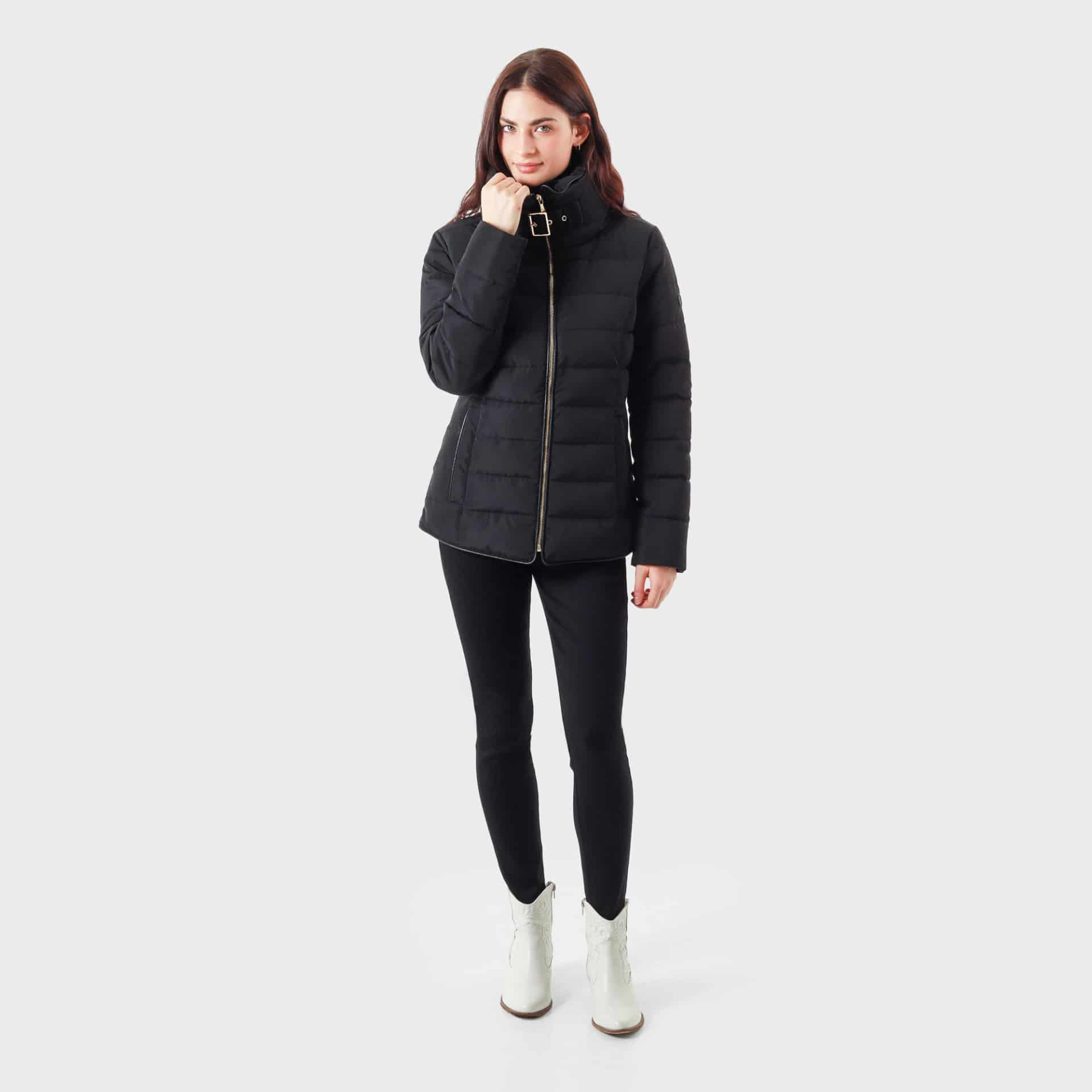 Chaqueta acolchada cuello alto con capucha interna - miniatura 25
