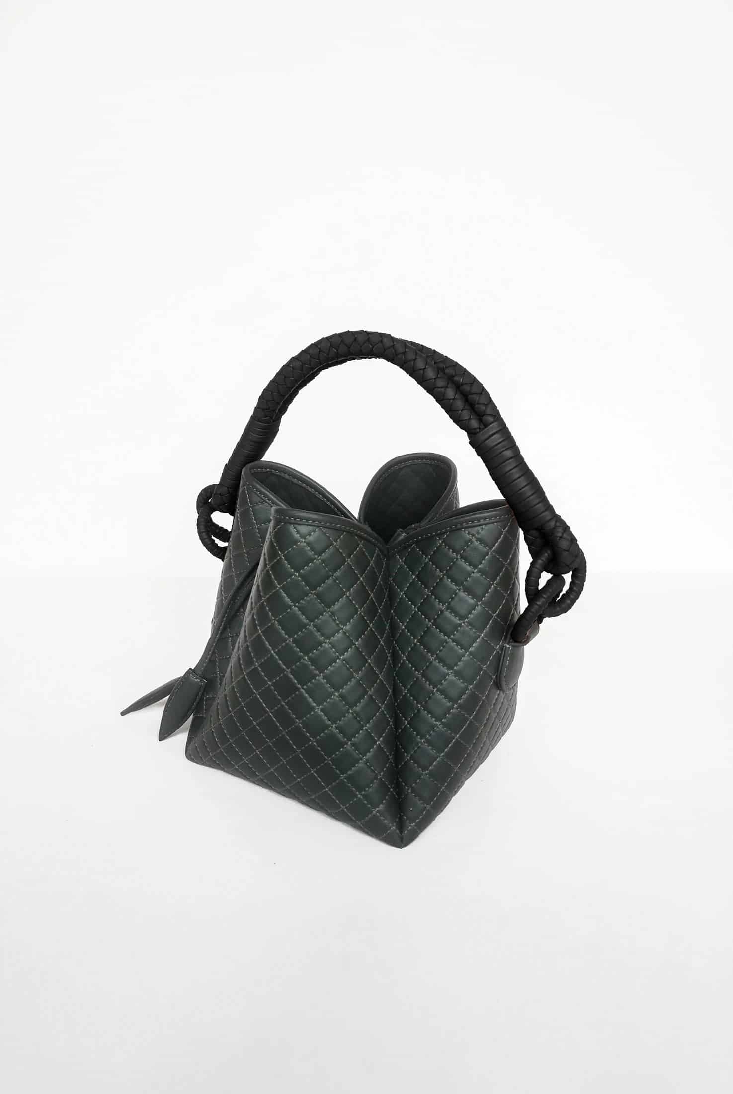 Tulip Mini Bucket Bag, Green & Black - miniatura 3
