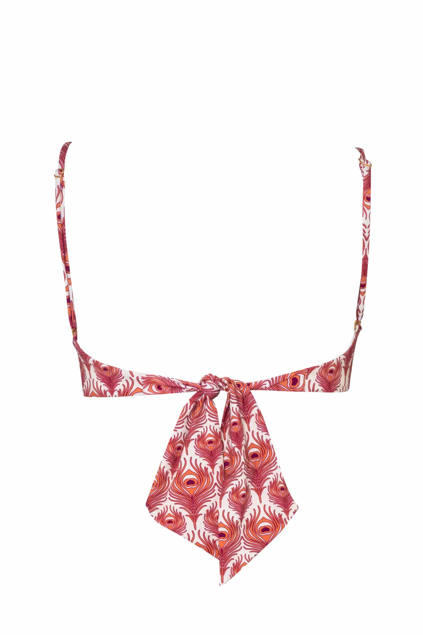 Pacifico Top / Red Peacock Feathers - Ivory - miniatura 4
