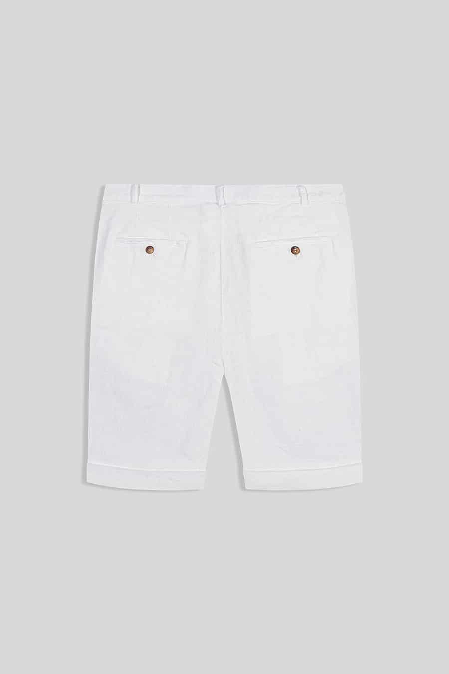 Men's linen bermuda white - miniatura 5