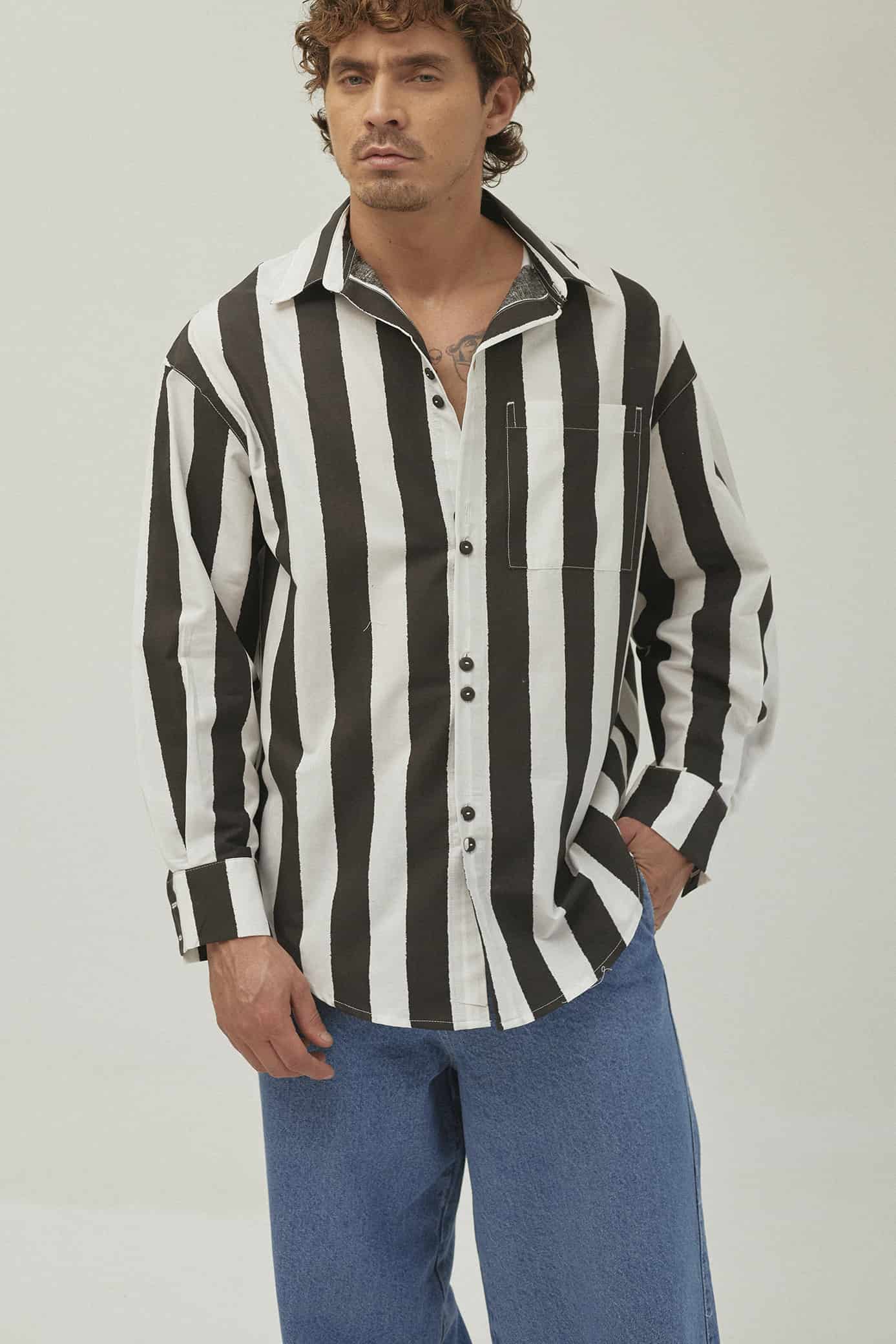 Camisera Over Rayas - miniatura 4