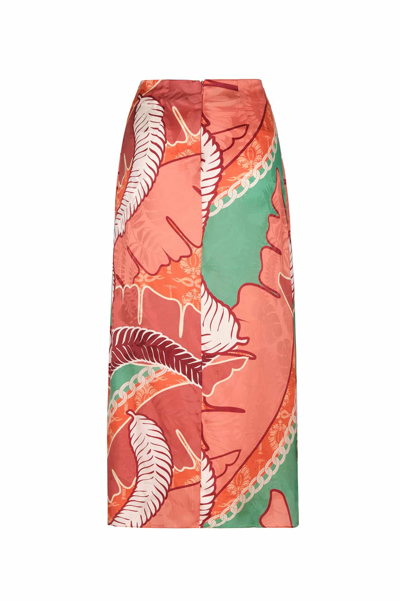 Amaime Jacquard Midi Skirt / Coral - miniatura 4