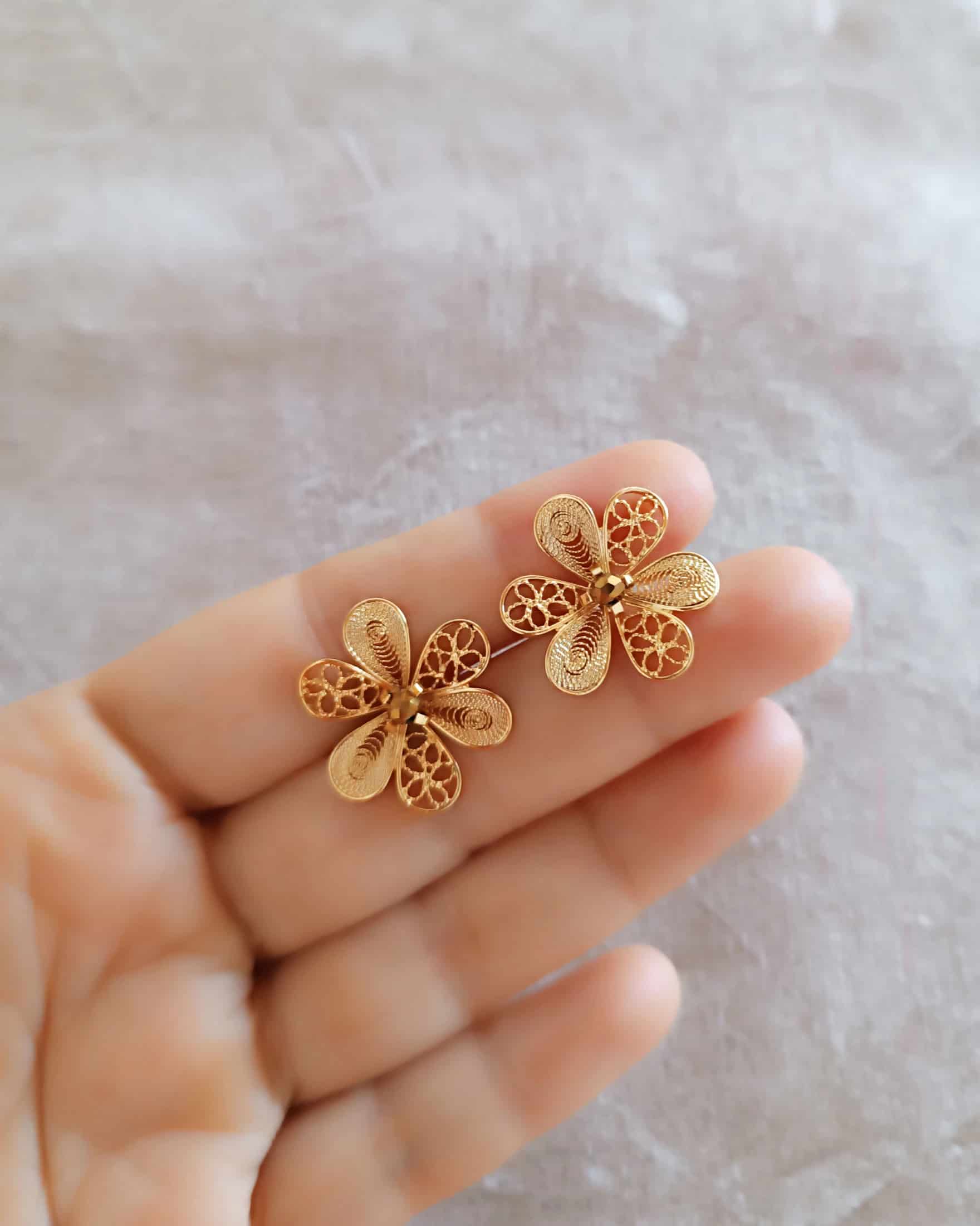 Aretes filigrana doble función; Elia - miniatura 5