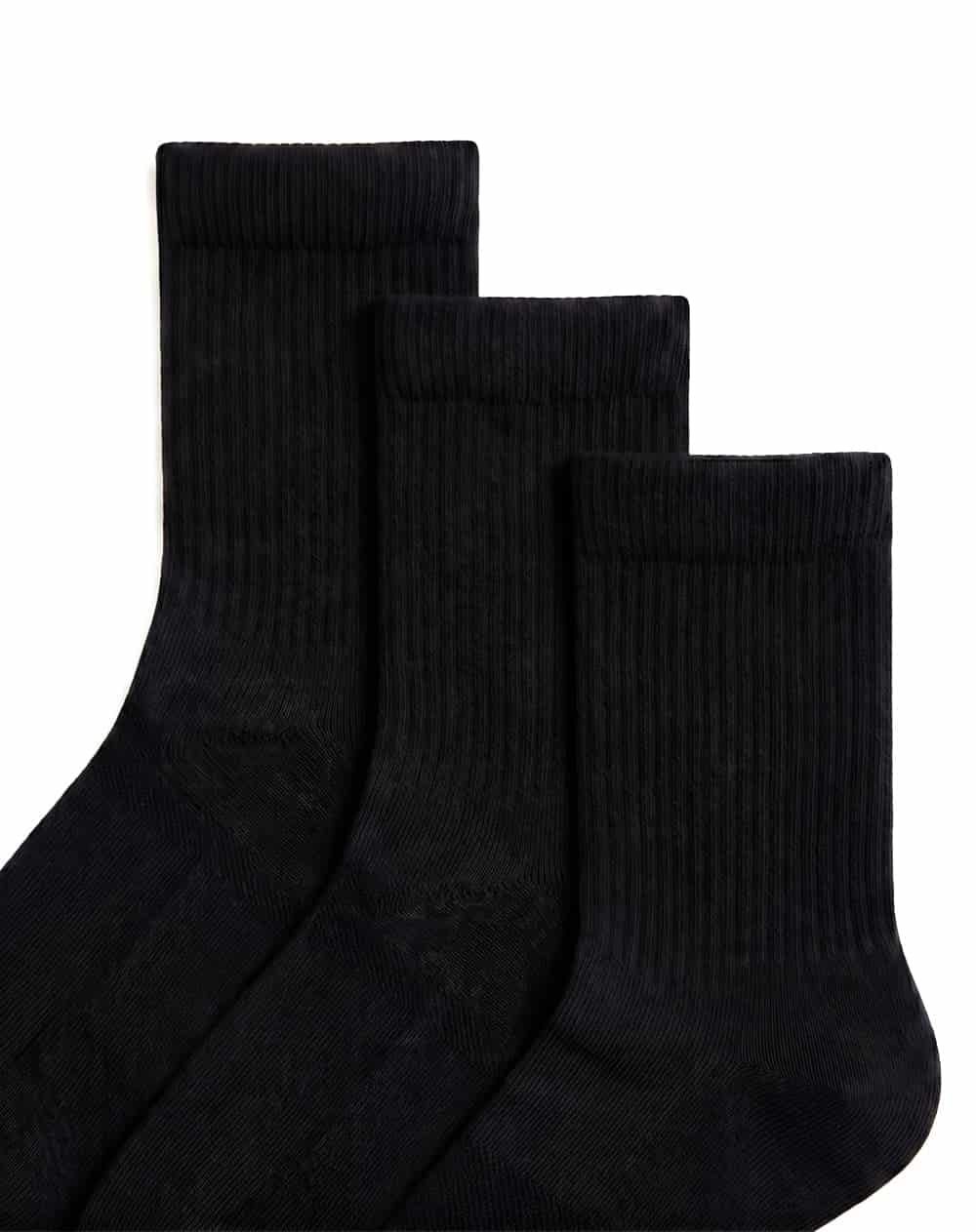 3 pares de medias cortas negras mujer - miniatura 2