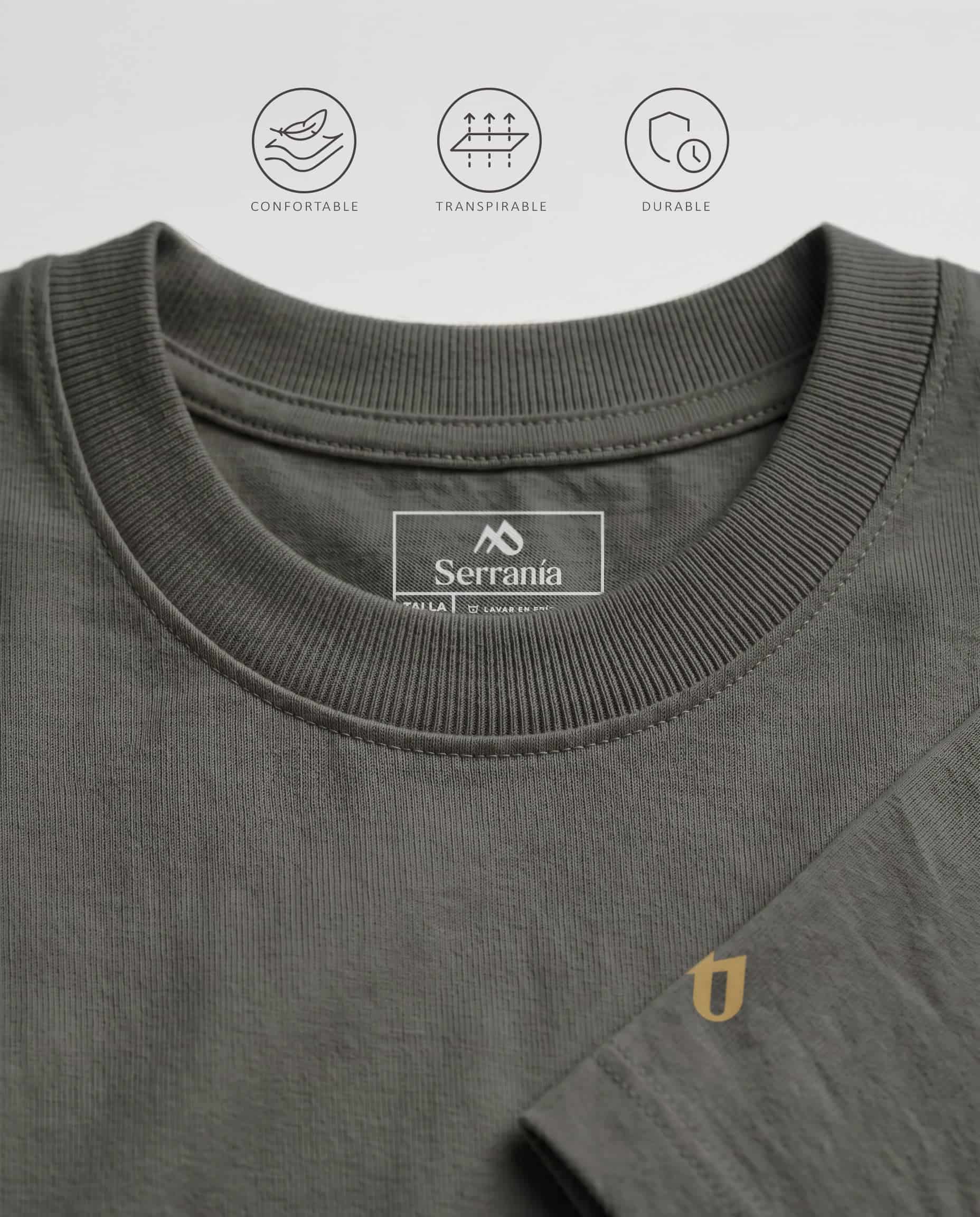 Set 3 Camisetas Slim Fit: Gris Oscuro + Neblina + Blanca - miniatura 4