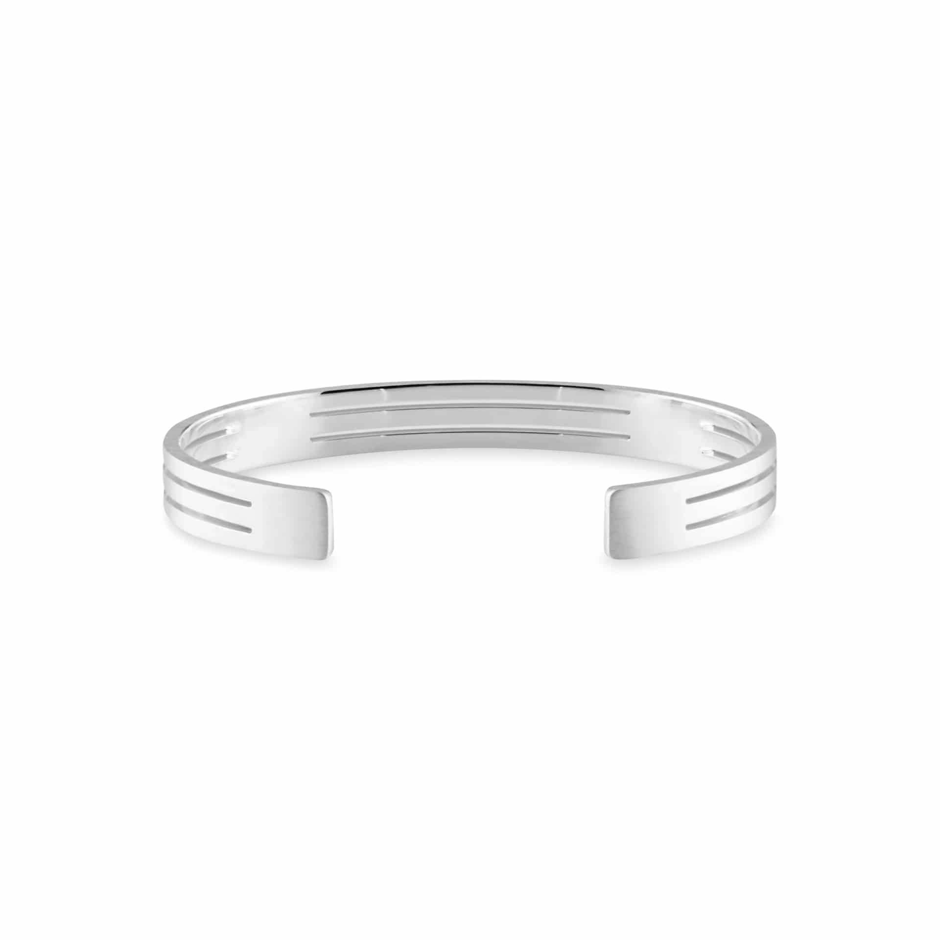 THE STRATA CUFF  | PULSERA EN PLATA LEY 925 - miniatura 1