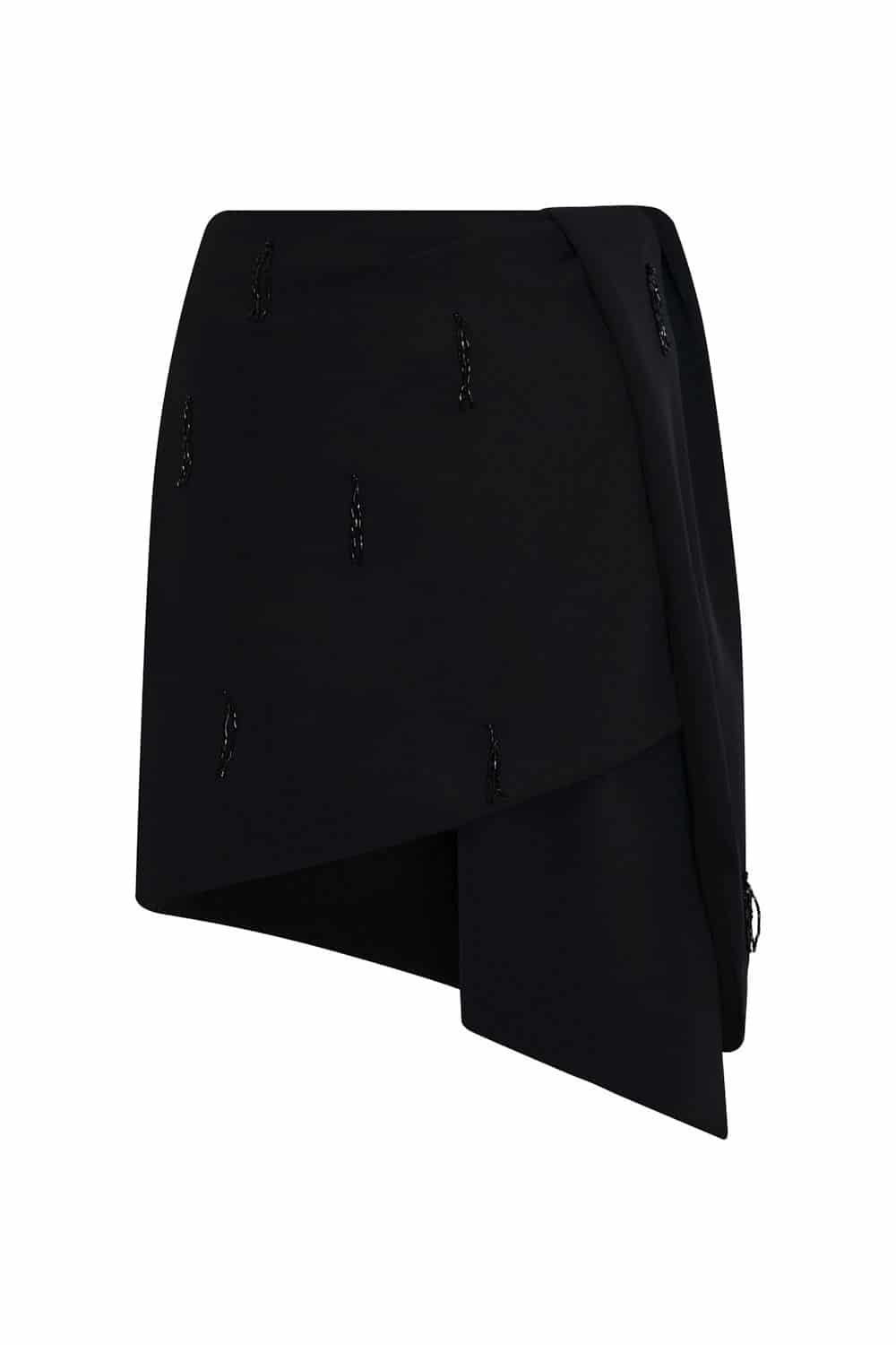 Falda seda imperial negro - miniatura 1