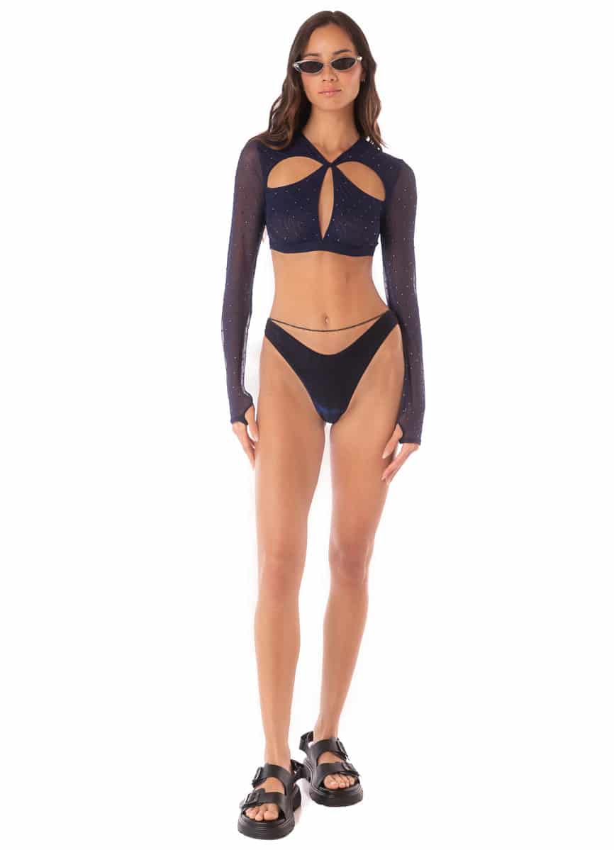 Maaji Midnight Blue Nate Crop Top - miniatura 4