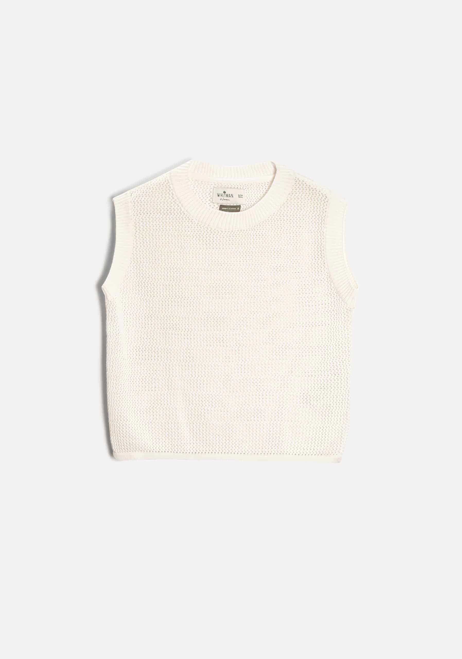 Camiseta M Tejida Serena Hueso - miniatura 1